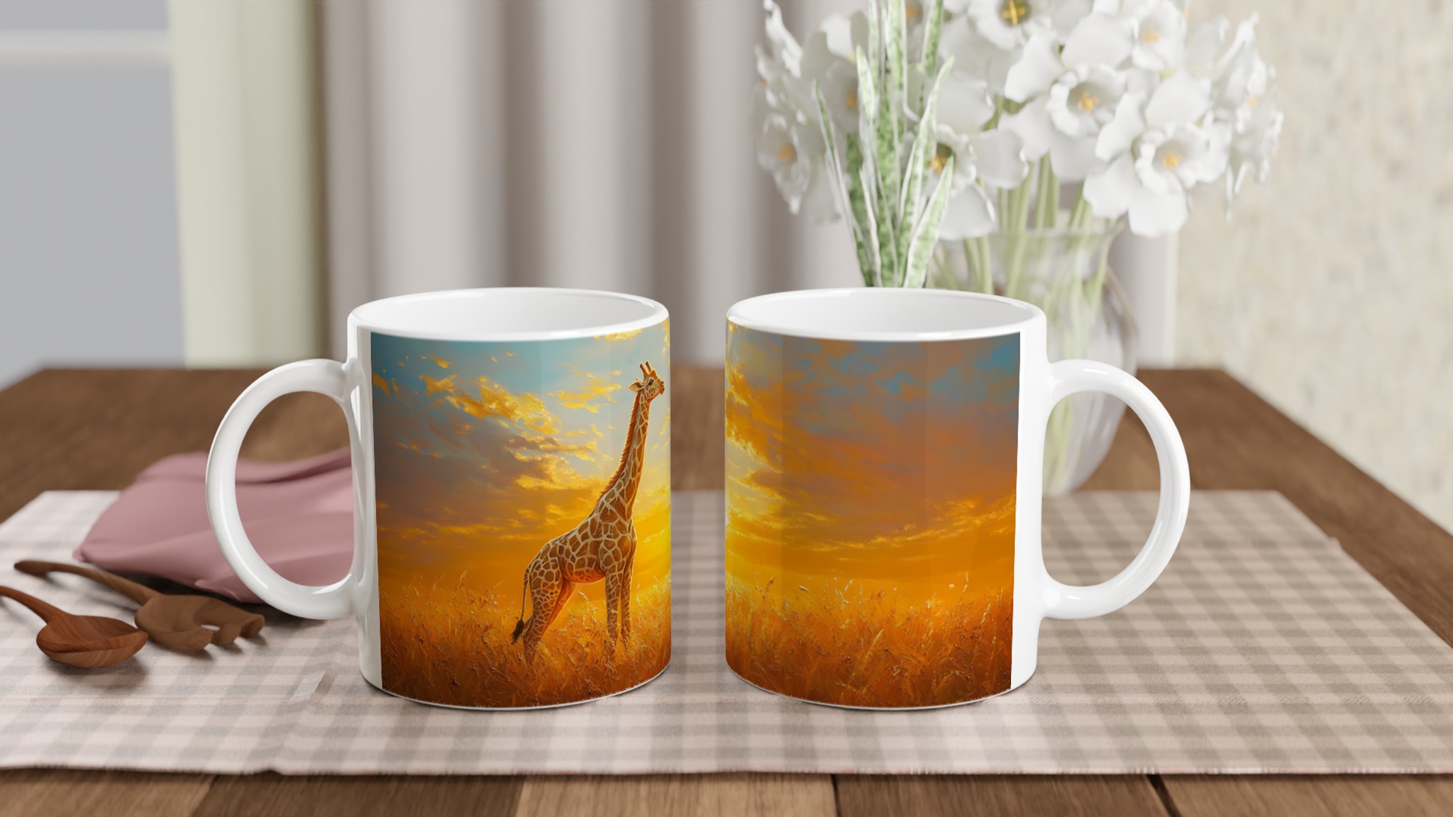 Giraff i Solnedgång – 11oz Keramikmugg, Välj Din Färg! 10 d5b8bbc8-38d7-441c-88c8-de6030b46a45