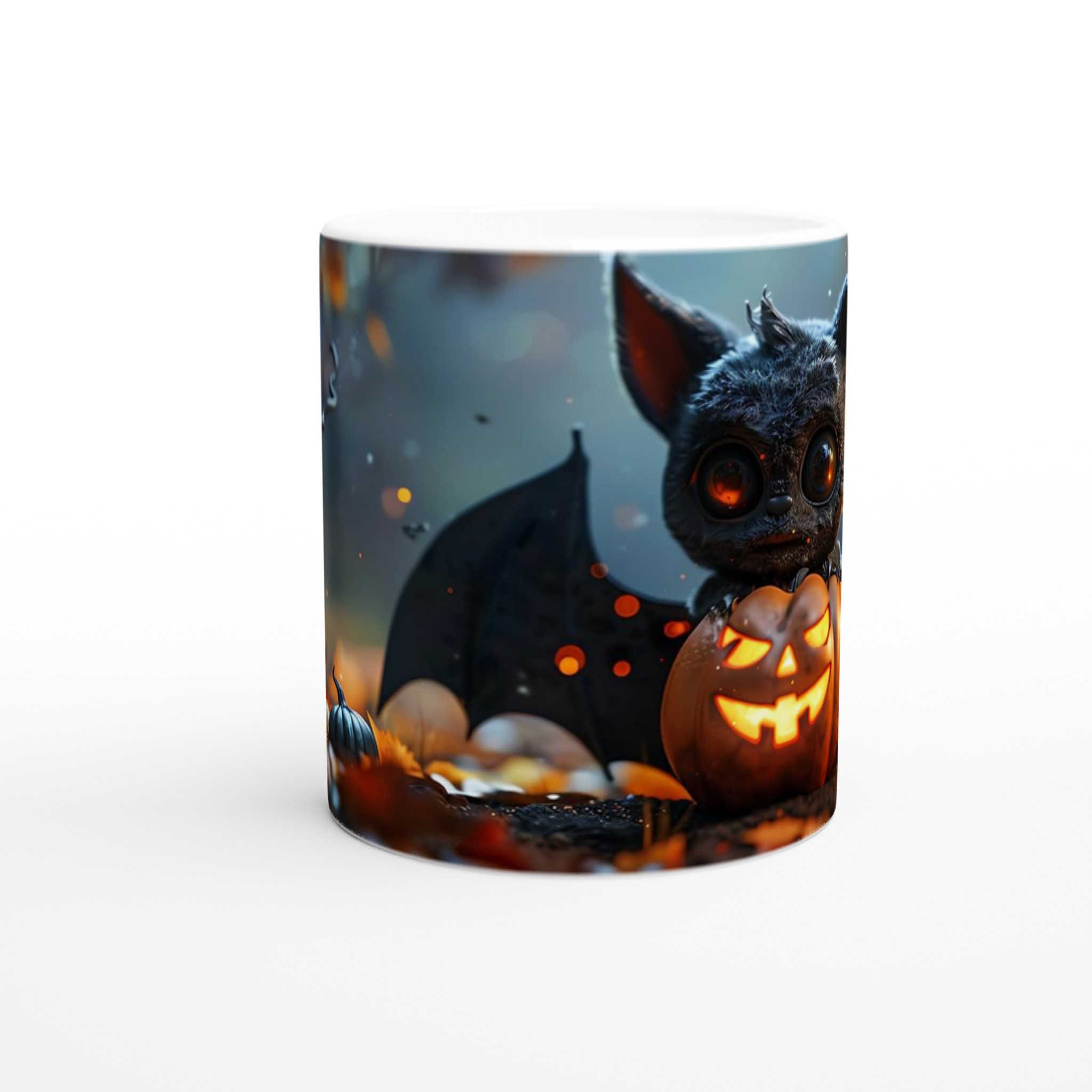 Söt Fladdermus & Lysande Pumpa – 11oz Keramisk Mugg för Halloween och mysiga höstkvällar 8 d5c510ad-f422-4f61-8d5d-9167da30cdf3
