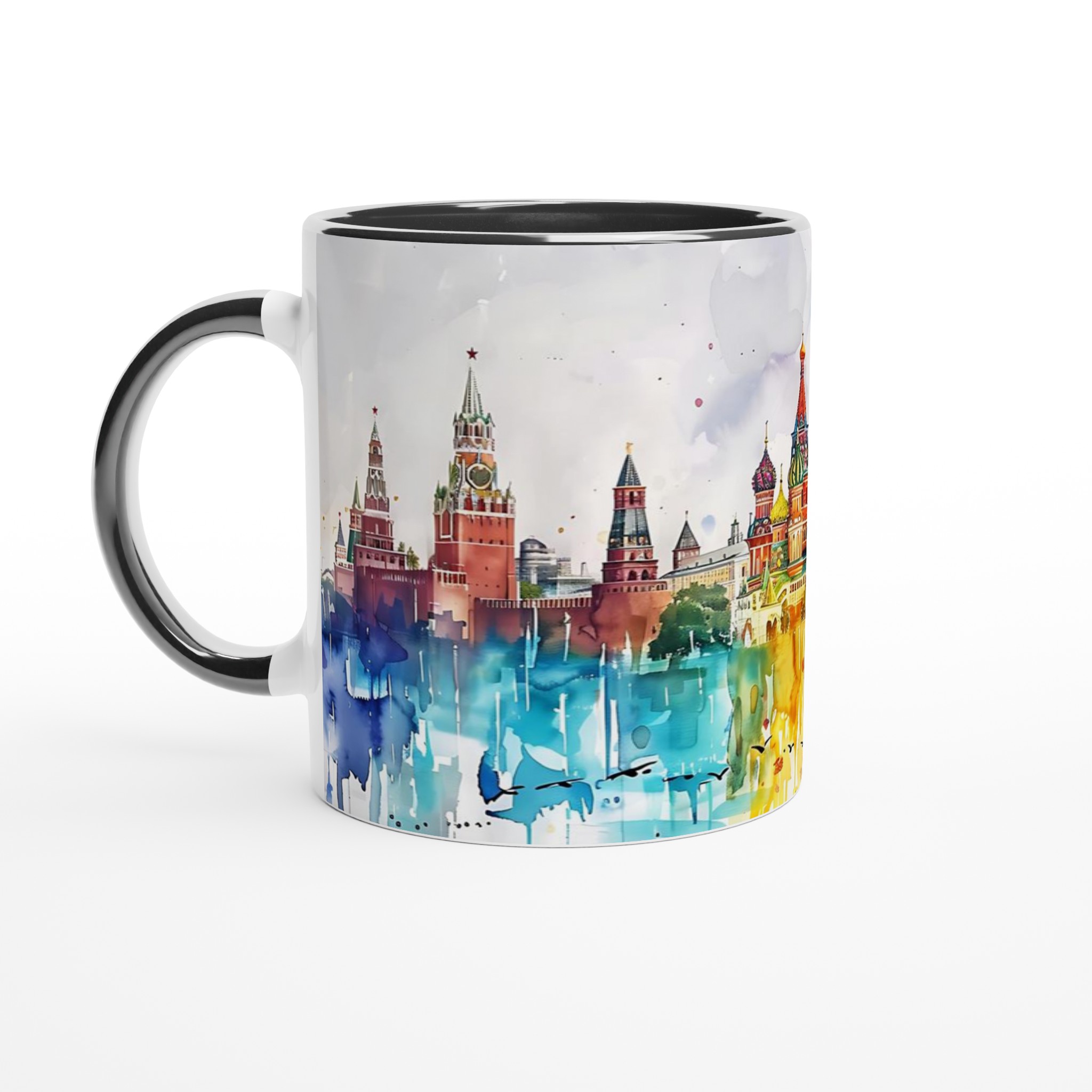 Färgsprakande Stadslandskap Mugg – Vattenfärgskonst i 11oz Keramik, Välj din Favoritfärg! 7 d5cd166a-a31e-48d8-81a5-255c2a1ede3b