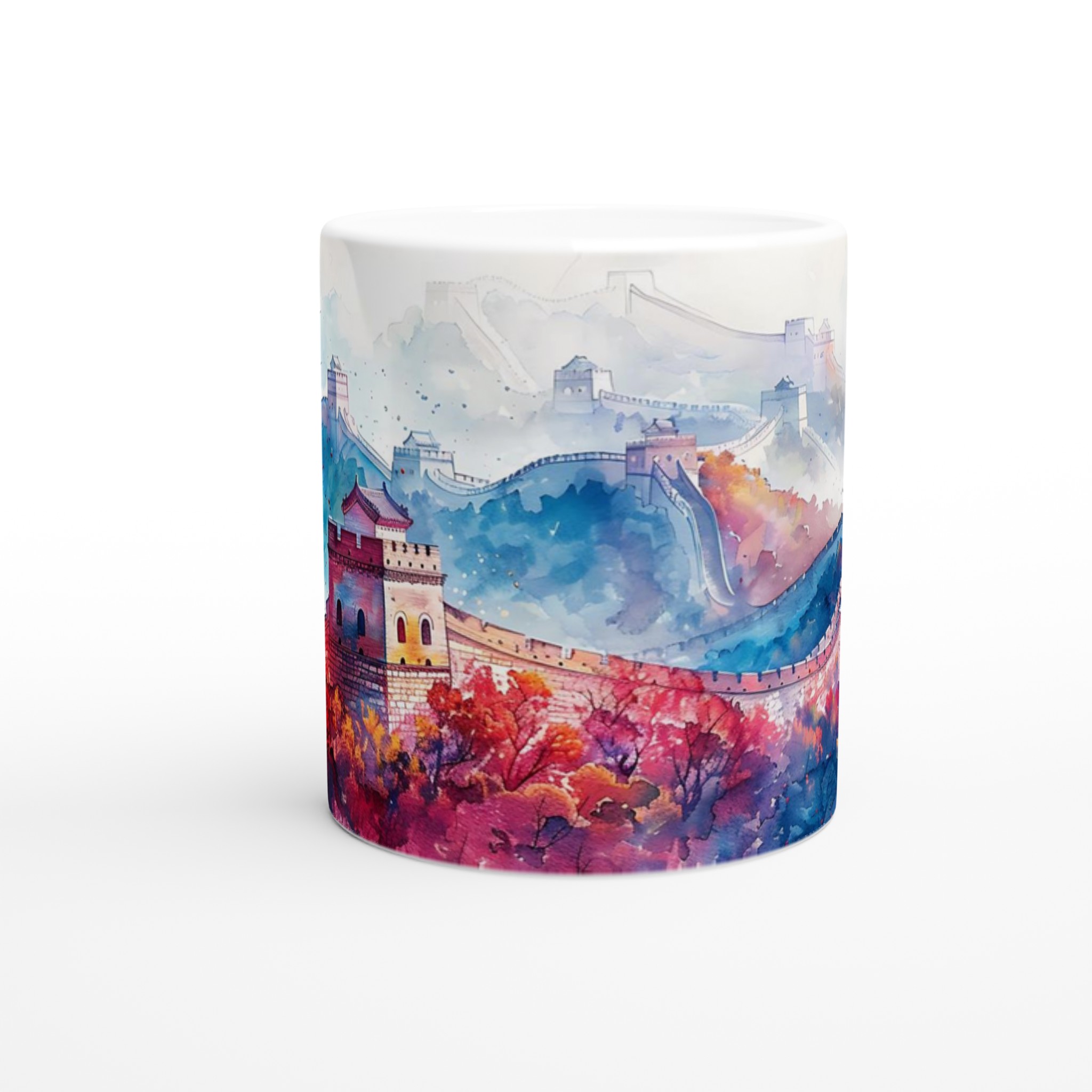 Kinesiska Muren Akvarell Mugg – Levande Konst för Dina Fikapausar 7 d5d2ba0e-f97f-4422-9a8e-9d99a496d095