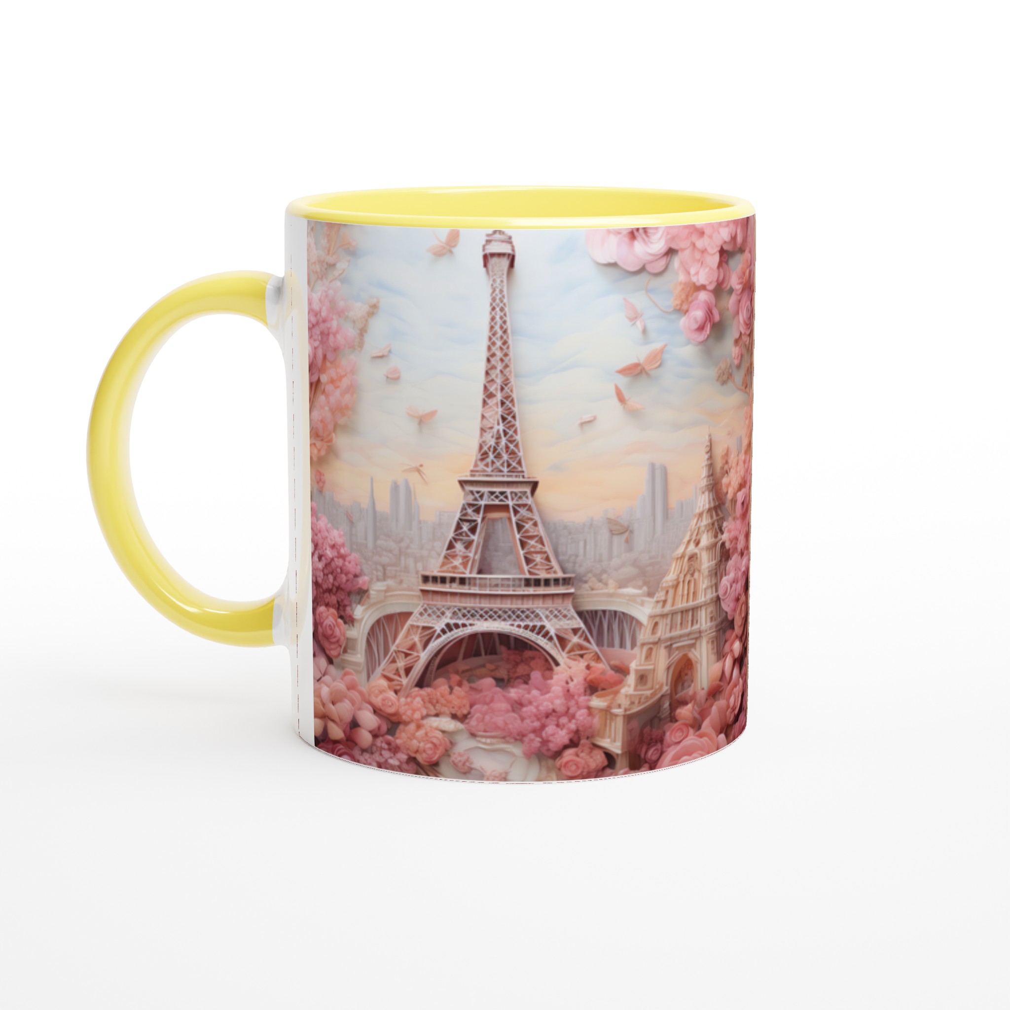 Romantisk Paris-mugg – Eiffeltornet i rosa blomsterdröm – 11 oz keramikmugg i 7 färger 5 d5fae7f4-9b64-4bde-b54e-8572b402f63d