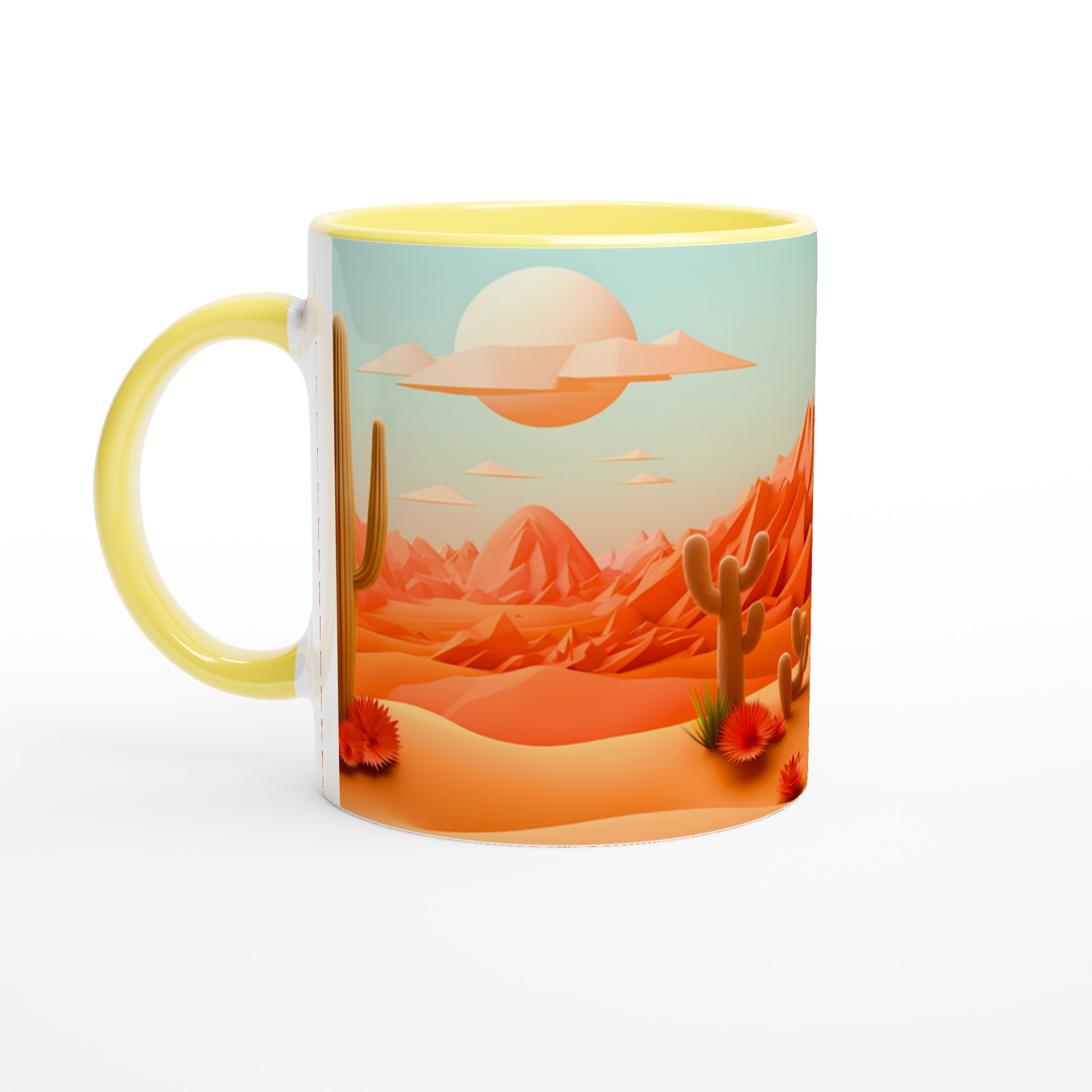 Ökenlandskap Keramikmugg - 11oz, Levande Design i Valfri Färg! 5 d6083162-4017-4782-8dfd-337490148ffd