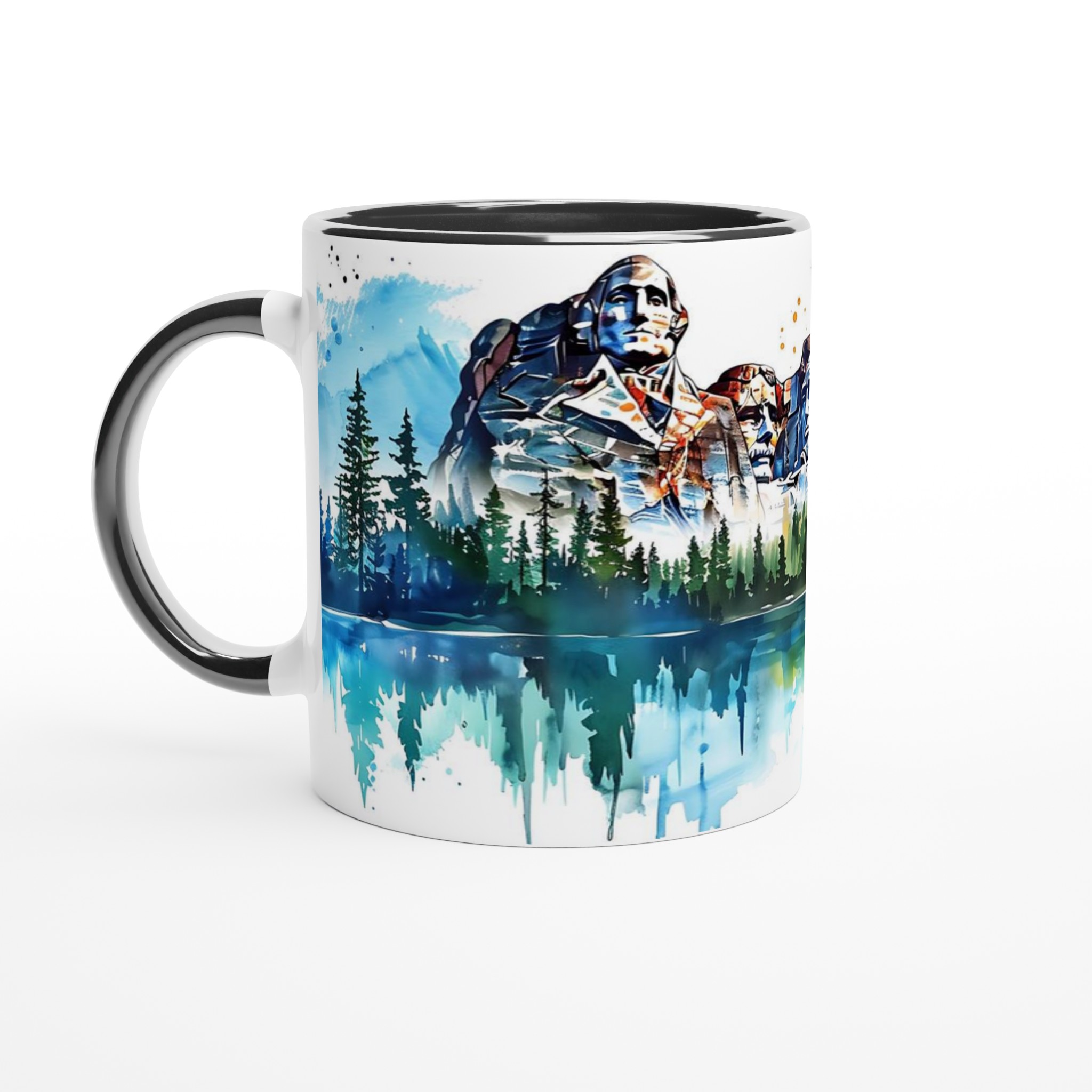 Mount Rushmore Vattenfärg Mugg - USA-historia i Livfulla Nyanser - 11oz Keramisk Kaffekopp 7 d615998e-27de-400f-99f9-1158ec192260