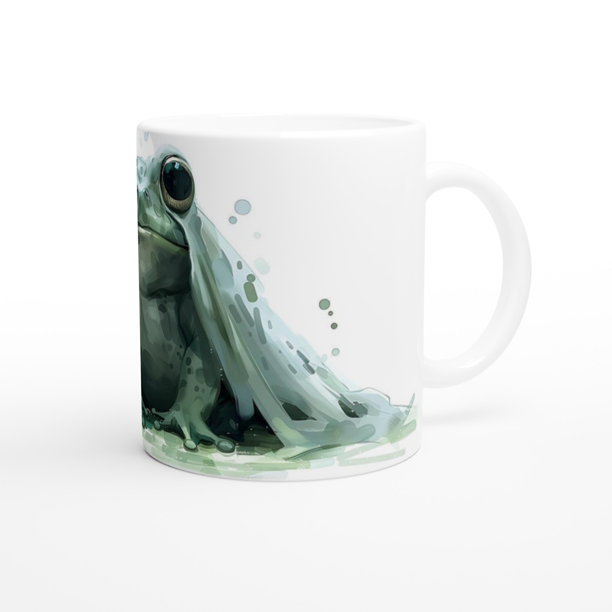Grön Akvarellgroda 11oz Keramisk Mugg – Unik Design för Djurälskare i Flera Färger 9 d616b3f5-f07e-445c-a5ee-8e75ff301329