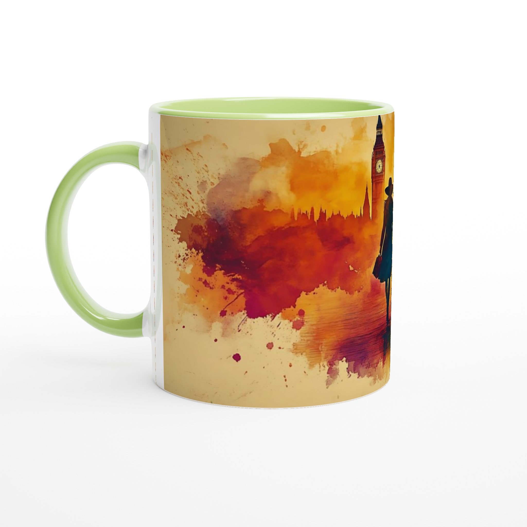 London Watercolor Romance: Konstnärlig 11oz Keramikmugg – Välj bland sju levande färger! 7 d66b53c5-a784-4440-b6ec-4b16d84cab68