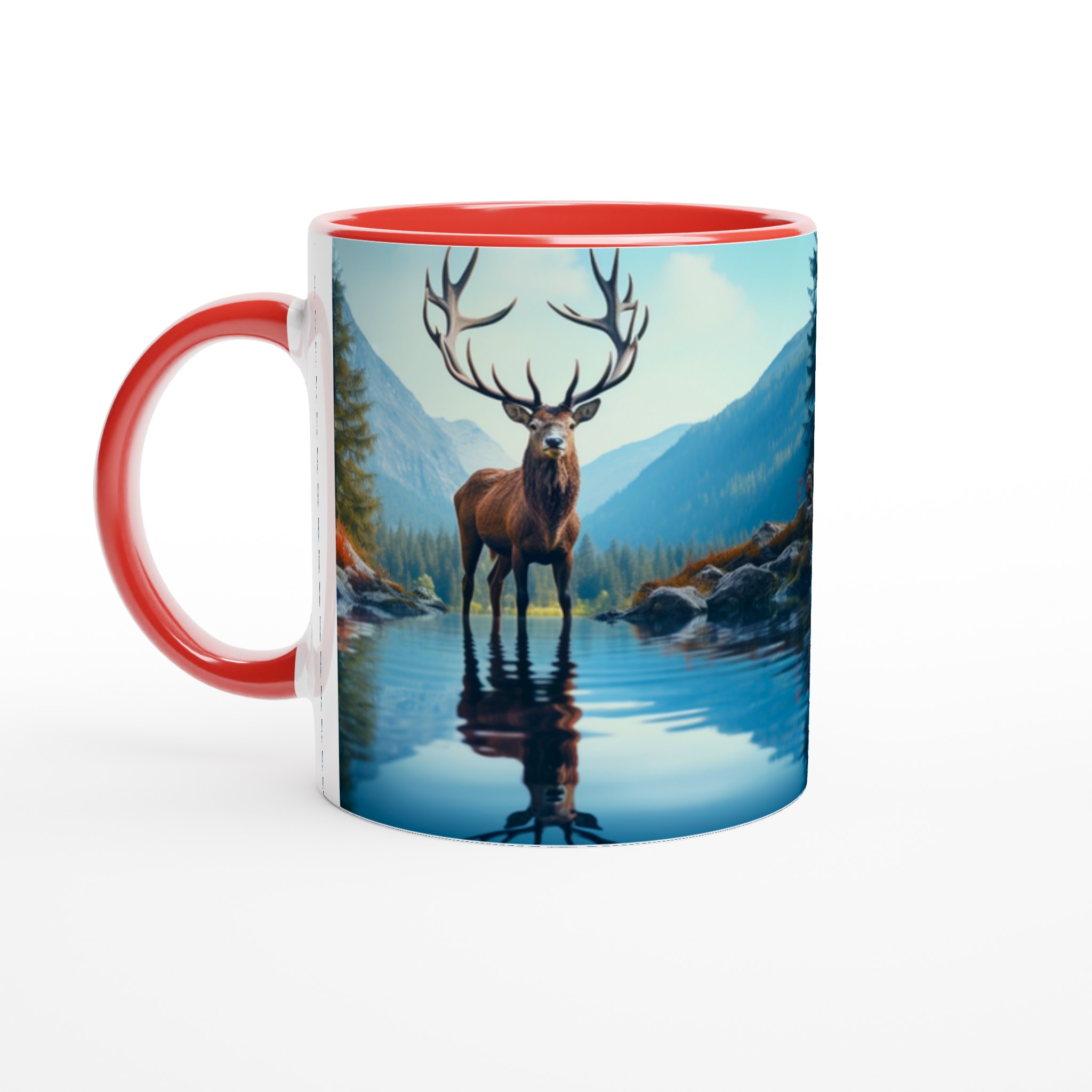 Majestätisk Älg vid Sjön – 11oz Keramisk Mugg i Valfri Färg 2 d68e0554-e08b-4099-aeeb-9921ede20c5b