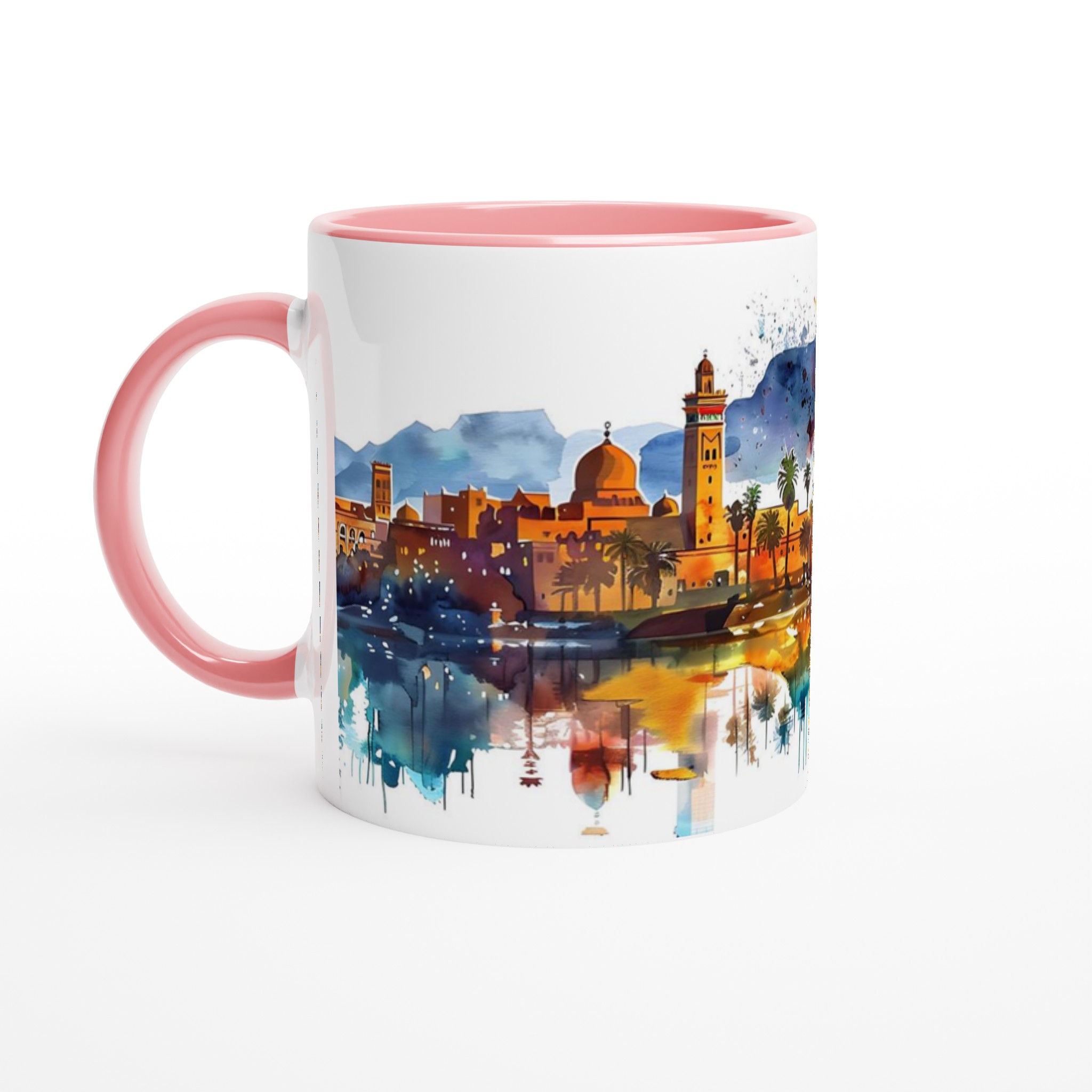 Marrakech Cityscape Vattenfärgsmugg – 11oz Premium Keramikmugg i ditt val av sju livfulla färger 6 d7078bb0-3a04-42f4-9af6-b4363d8bd691