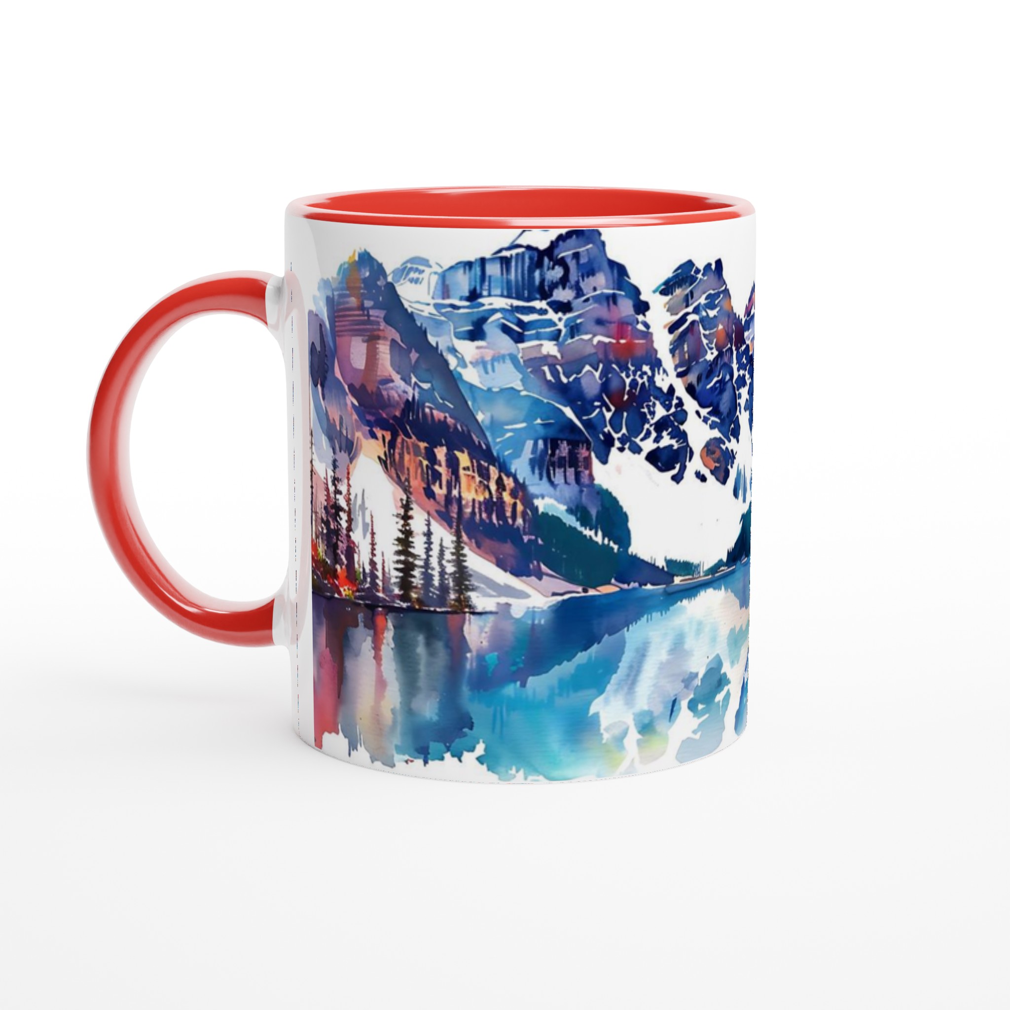Akvarellberg: En 11oz Keramisk Mugg med Spektakulärt Landskap 2 d722740d-ef57-4a70-8c42-e9ce7570bad8
