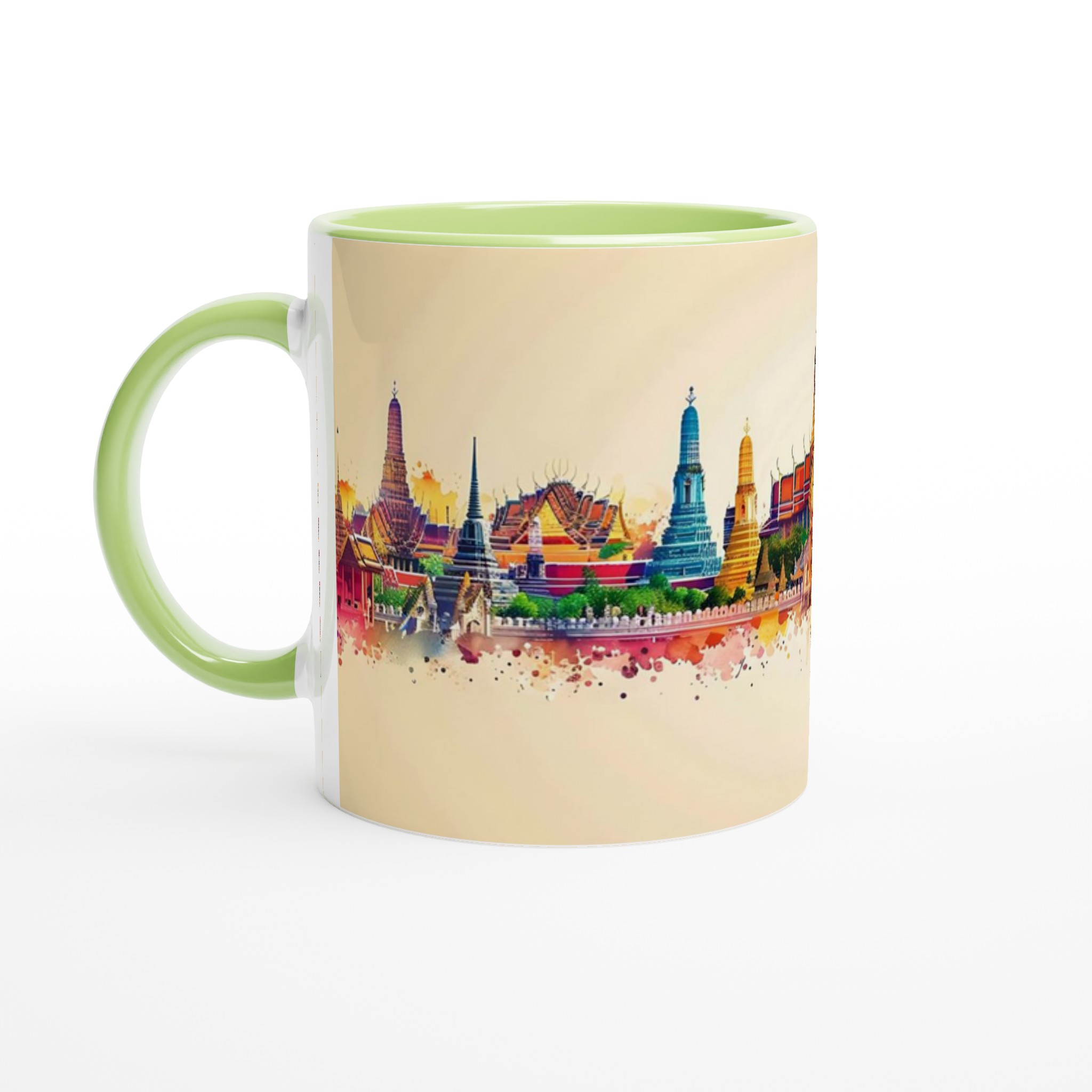 Bangkok Skyline Akvarell Mugg – Färgstark Keramikmugg, Välj bland 7 Livliga Färger 3 d732d905-09f1-4c97-8de6-ec5f4f3b04d5