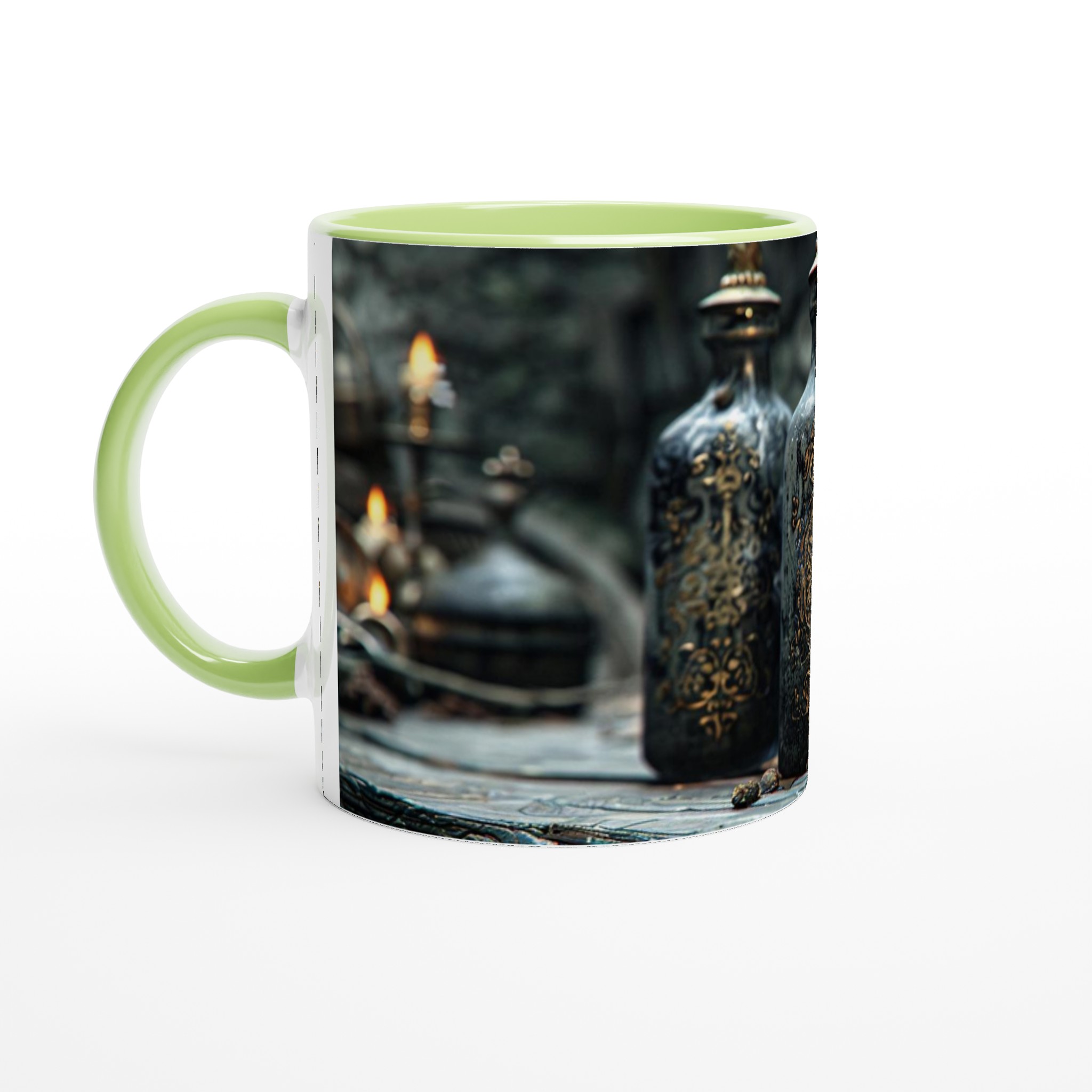 Mystisk Elixir Mugg – 11oz Keramikmugg med Guld- och Svart Magisk Design 3 d736c999-d244-4445-ad09-8325b393c092
