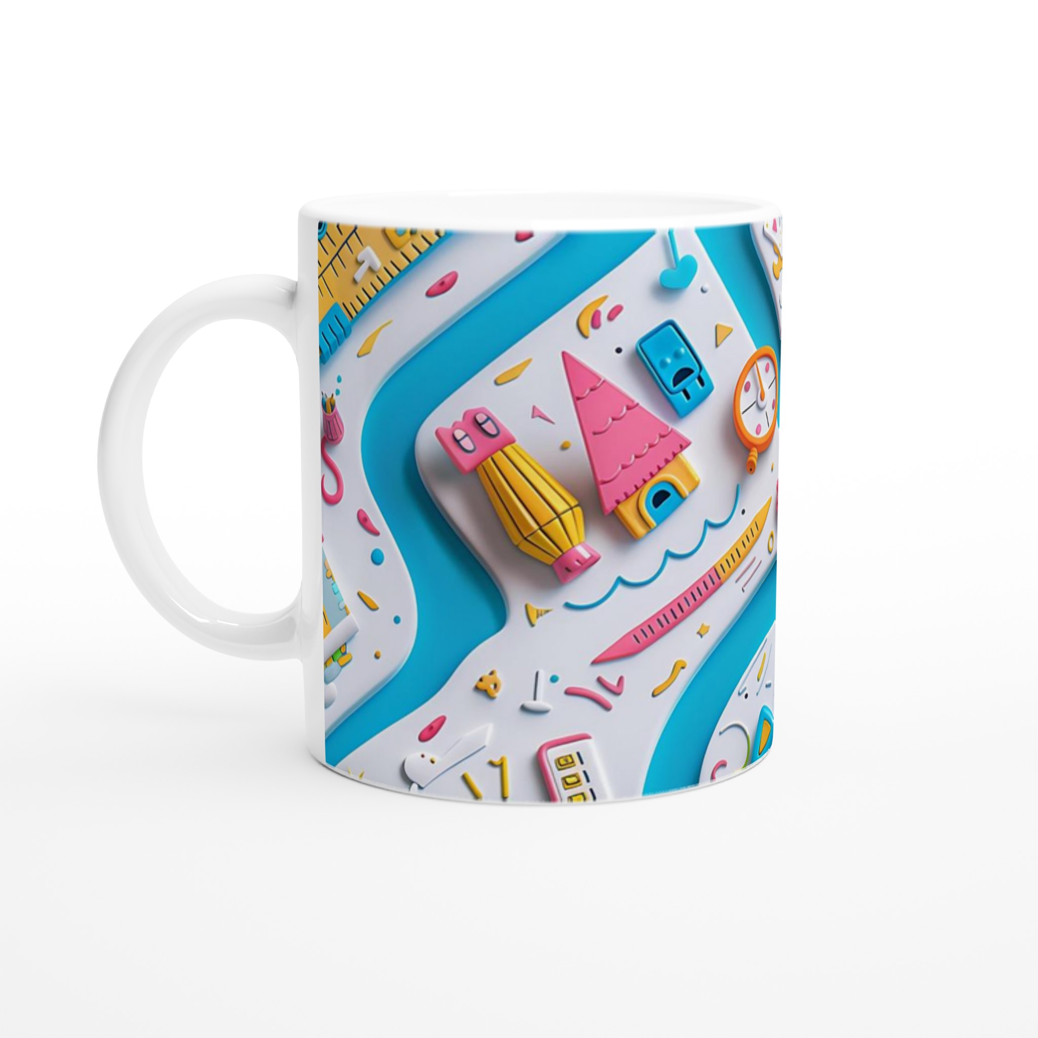 Kreativ Lekfull Keramikmugg - 11oz, Perfekt för Designentusiasten, Välj bland Flera Livfulla Färger! 1 d74e4466-8aff-4a4a-86ce-9f7f969bfd80