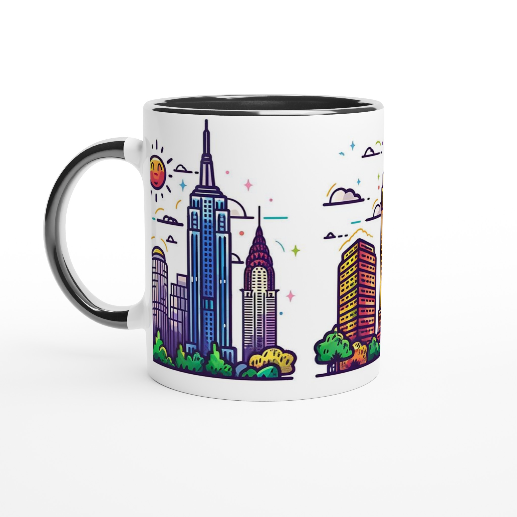New York City Ikoner Keramikmugg – Färgglad Urban Pop Art för Kaffeälskare, Välj Din Favoritfärg! 7 d83dcb10-2426-4945-968f-c59ae02e4024