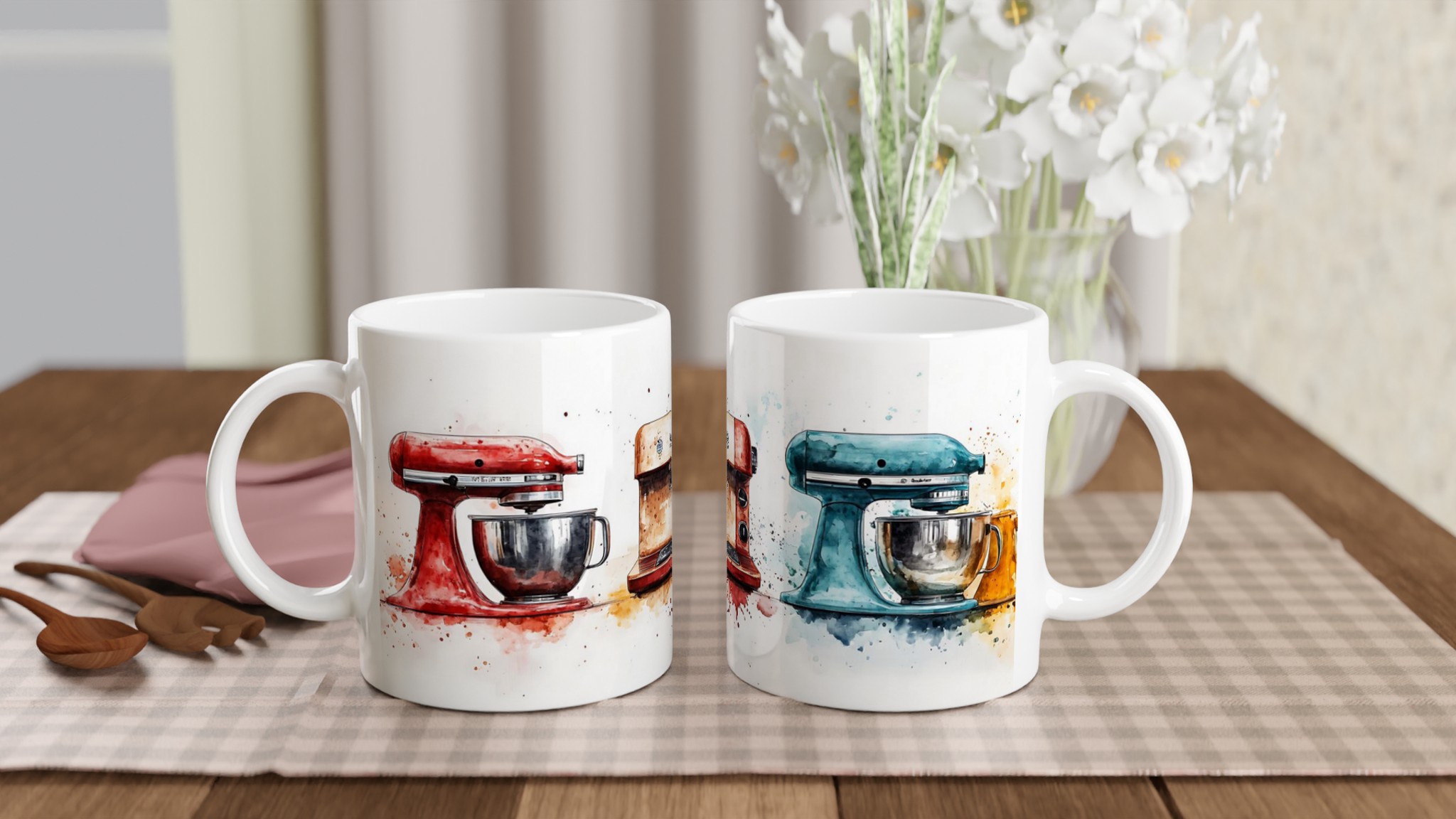 Köksmaskiner i Akvarell – 11oz Keramikmugg i Olika Färger – En Konstnärlig Touch till Din Kaffestund! 10 d87191ed-4286-42f1-bb40-a7e4627d4038