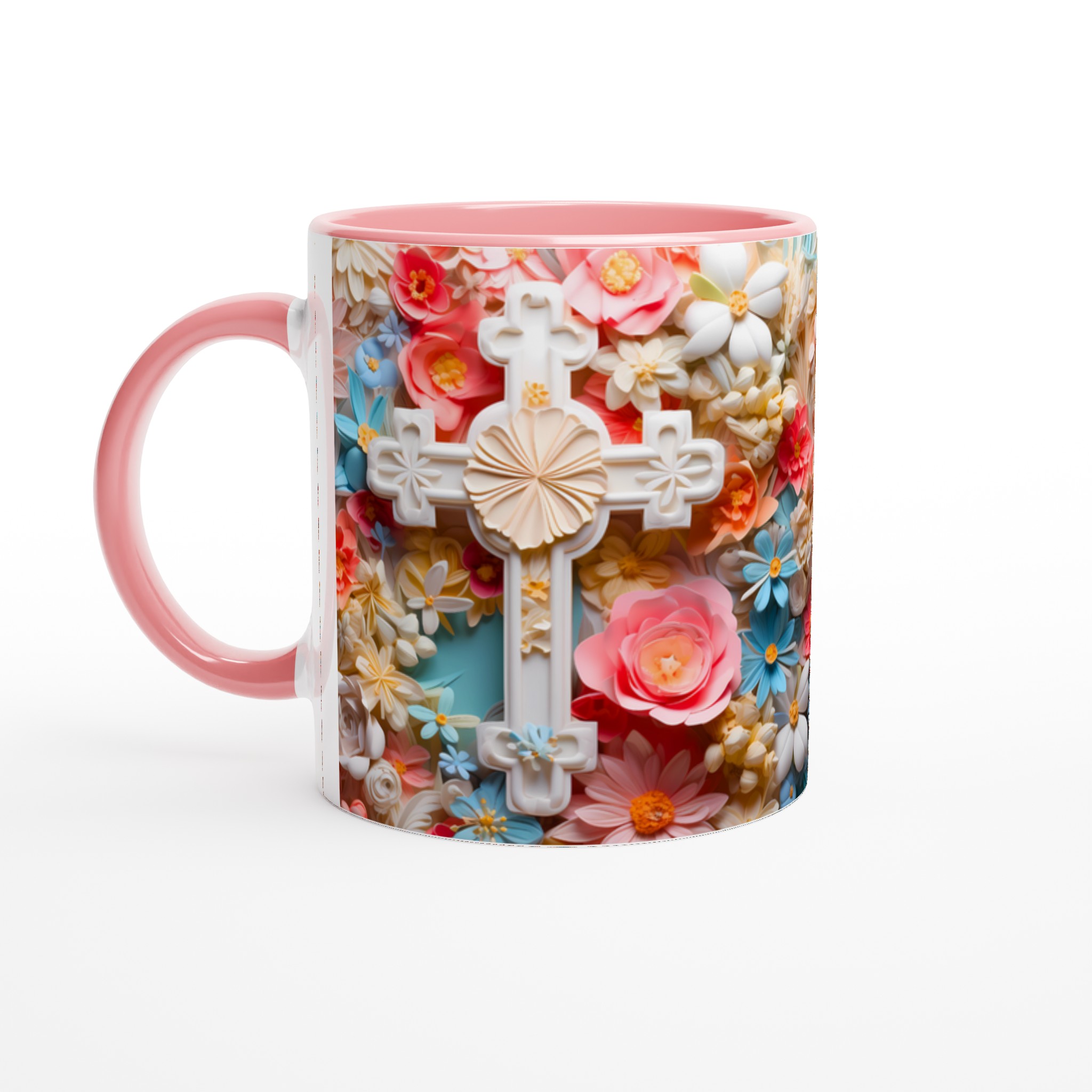 Pastellblomsterprakt 11oz Keramisk Mugg – Drömdesign för Fikastunden 6 d8896fa9-dfca-4276-b1fb-4bac28a8f487
