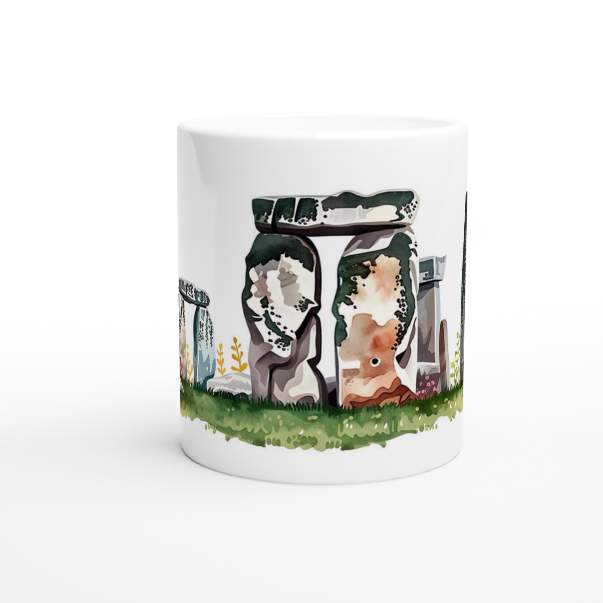 Stonehenge & Butterflies Akvarellmugg – 11 oz Keramikmugg i ditt val av 7 färger 8 d899d5b4-7143-4f1f-9a6b-b99a614668f3
