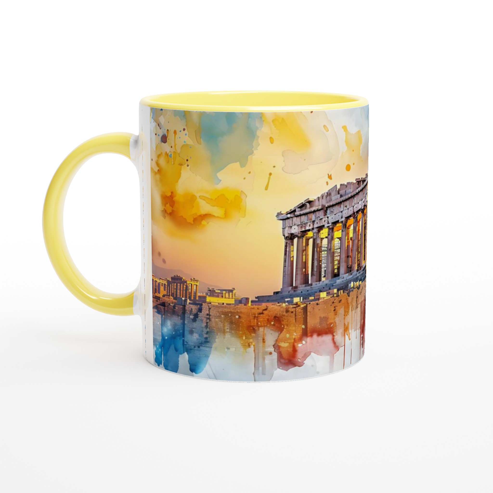 Aten Akropolis Vattenfärgsmugg – 11oz Keramikmugg i ditt val av sju livfulla färger 5 d8ed465d-d321-462c-a943-f6e25c392305