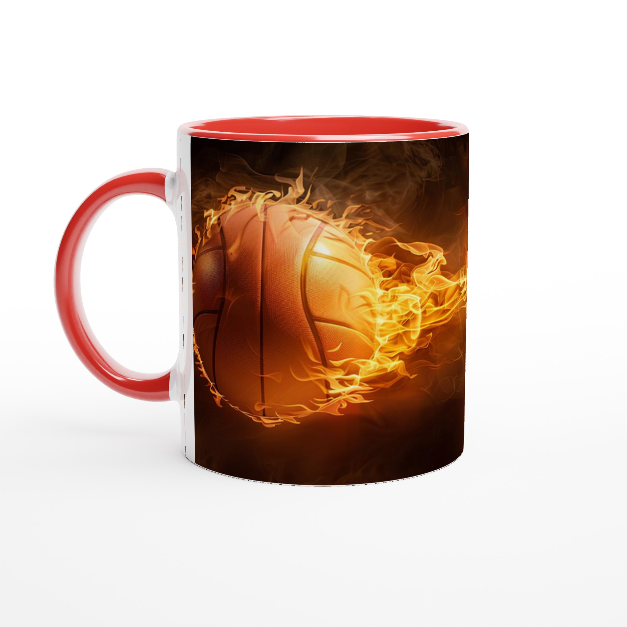 Flaming Basketboll Keramikmugg - Eldig Sportdesign i Valfri Färg, 11 oz 2 d8fa5a80-7f23-4af0-a9af-42f58d7ac7d5