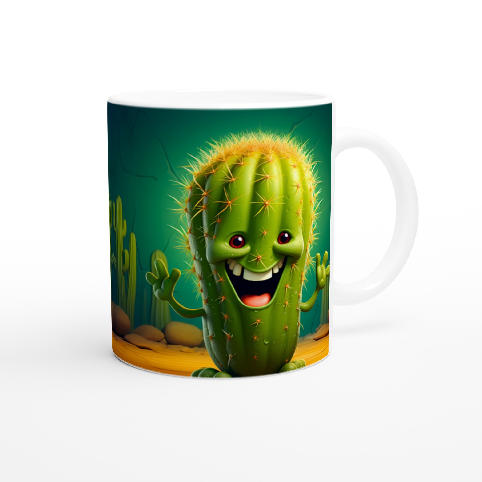 Glad Kaktus Mugg – 11oz Keramikmugg för kaffe, te eller din favoritdryck – Välj bland 7 roliga färger! 9 d938a6a2-1292-4676-8e07-2c9247babd38