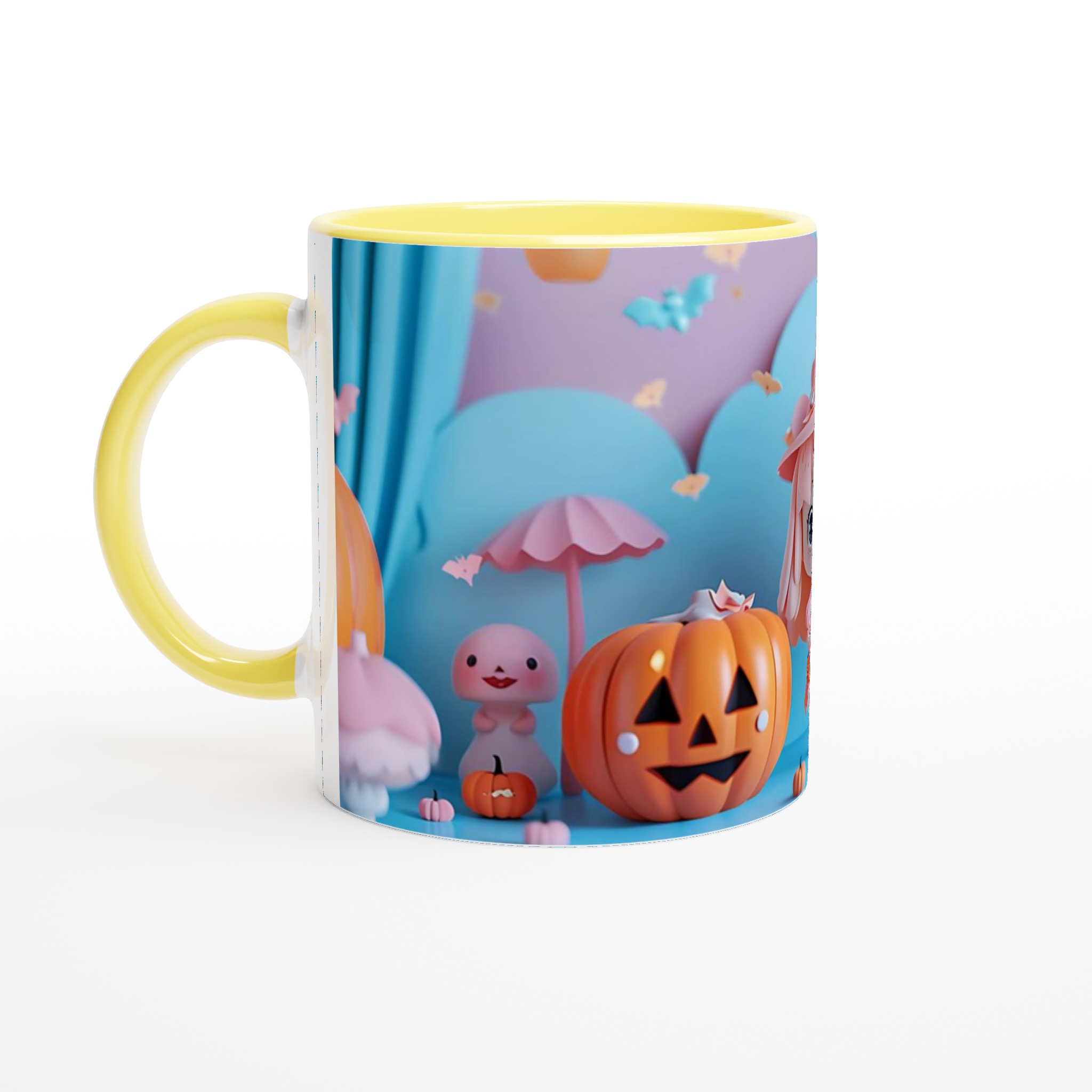 Pastel Halloween Mugg – Söta Pumpa- och Häxmotiv i 11oz Keramik, Välj Bland 7 Färgstarka Nyanser! 3 d95bd36e-6d10-4ede-b4cd-1c95c4a7da5a