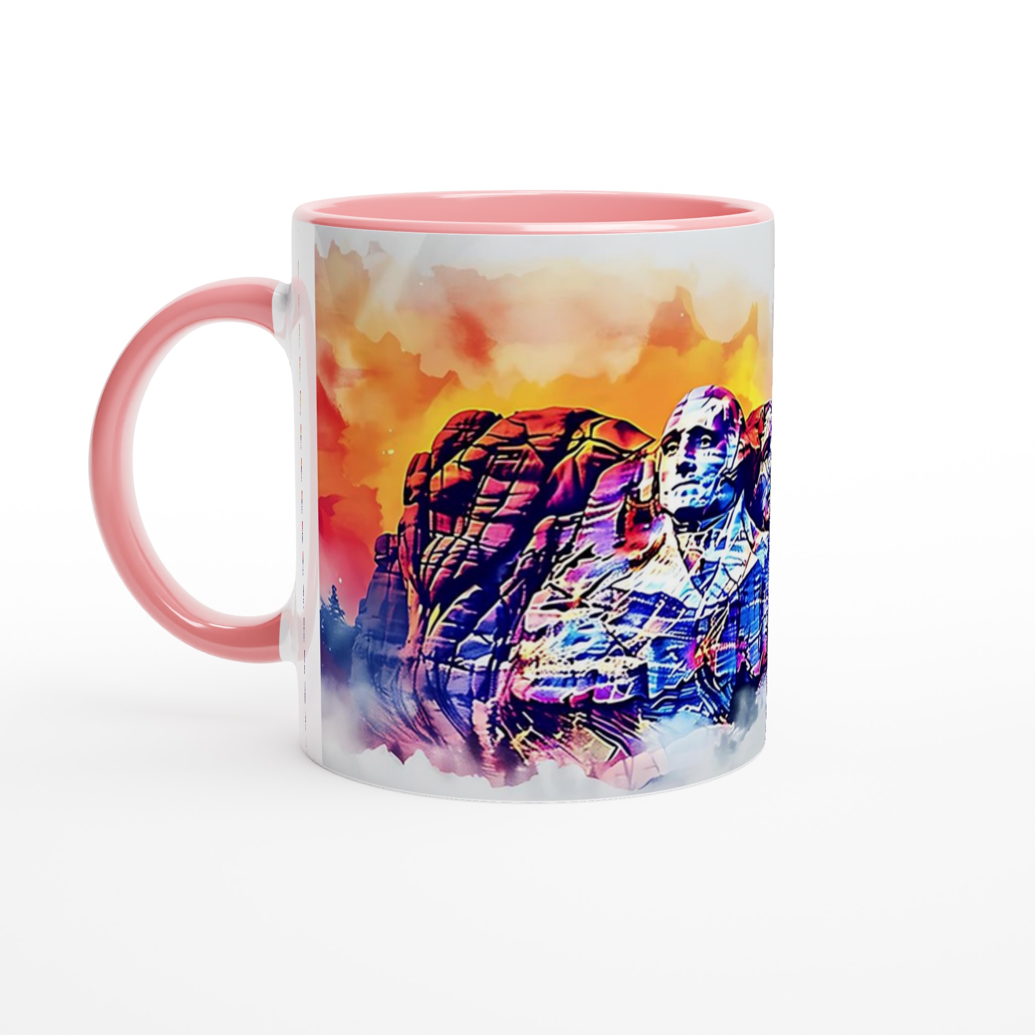Mount Rushmore Pop Art Mugg – Livfull Design, Välj Din Favoritfärg! 6 d99abc90-3624-4db0-8b1f-8c5d7f0756c2