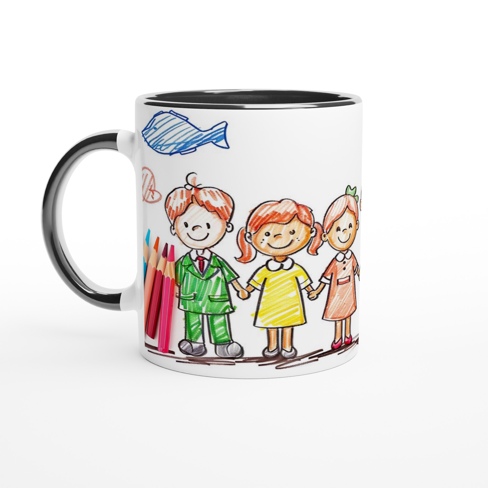 Glädjefull Barndomsmugg - 11oz Keramikmugg i ditt Val av Sju Livfulla Färger 7 d9e4f696-ab72-4f0f-b49a-fe92d8361955