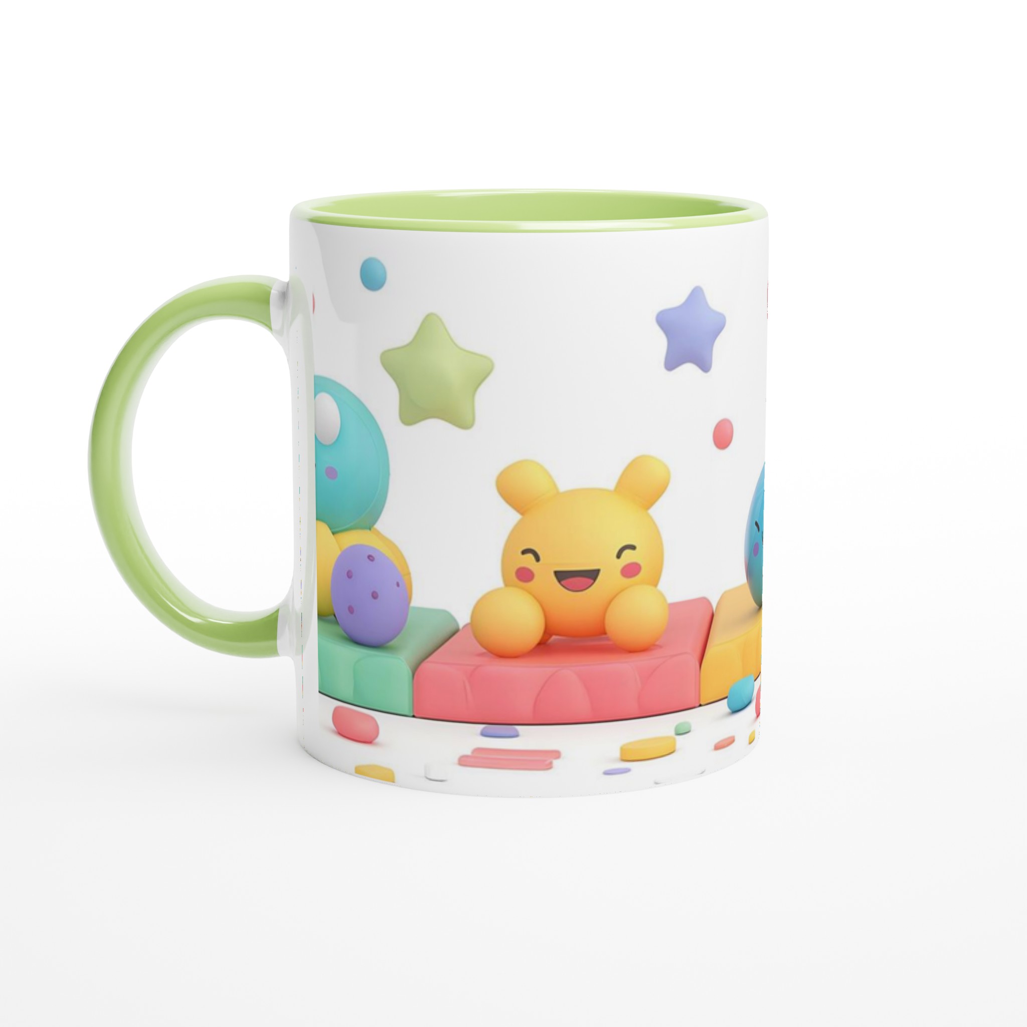 Pastell drömmar keramikmugg – Glada figurer och regnbågar i mjuk palett, 11 oz kaffemugg i flera färger 3 d9e902f0-ab17-41c0-9417-2060bcff2f34