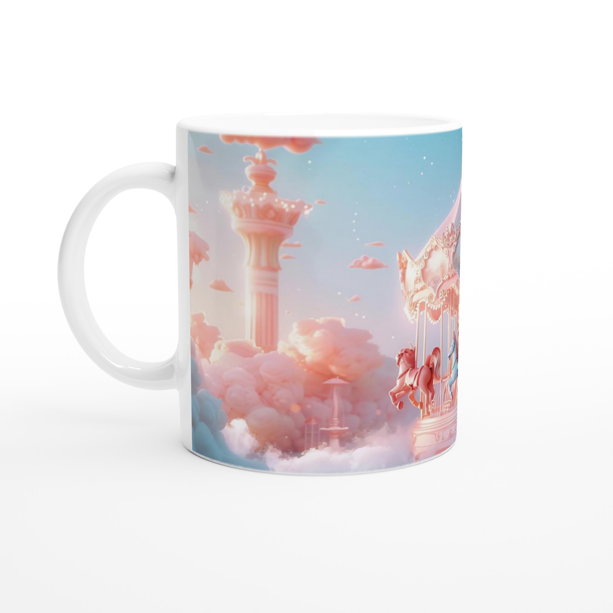 Magisk Karusellmugg – Drömsk Rosa & Blå Himmel – 11oz Premium Keramisk Mugg i Valfri Färg 1 da0a029d-8a9a-4eec-883b-1492dc931443