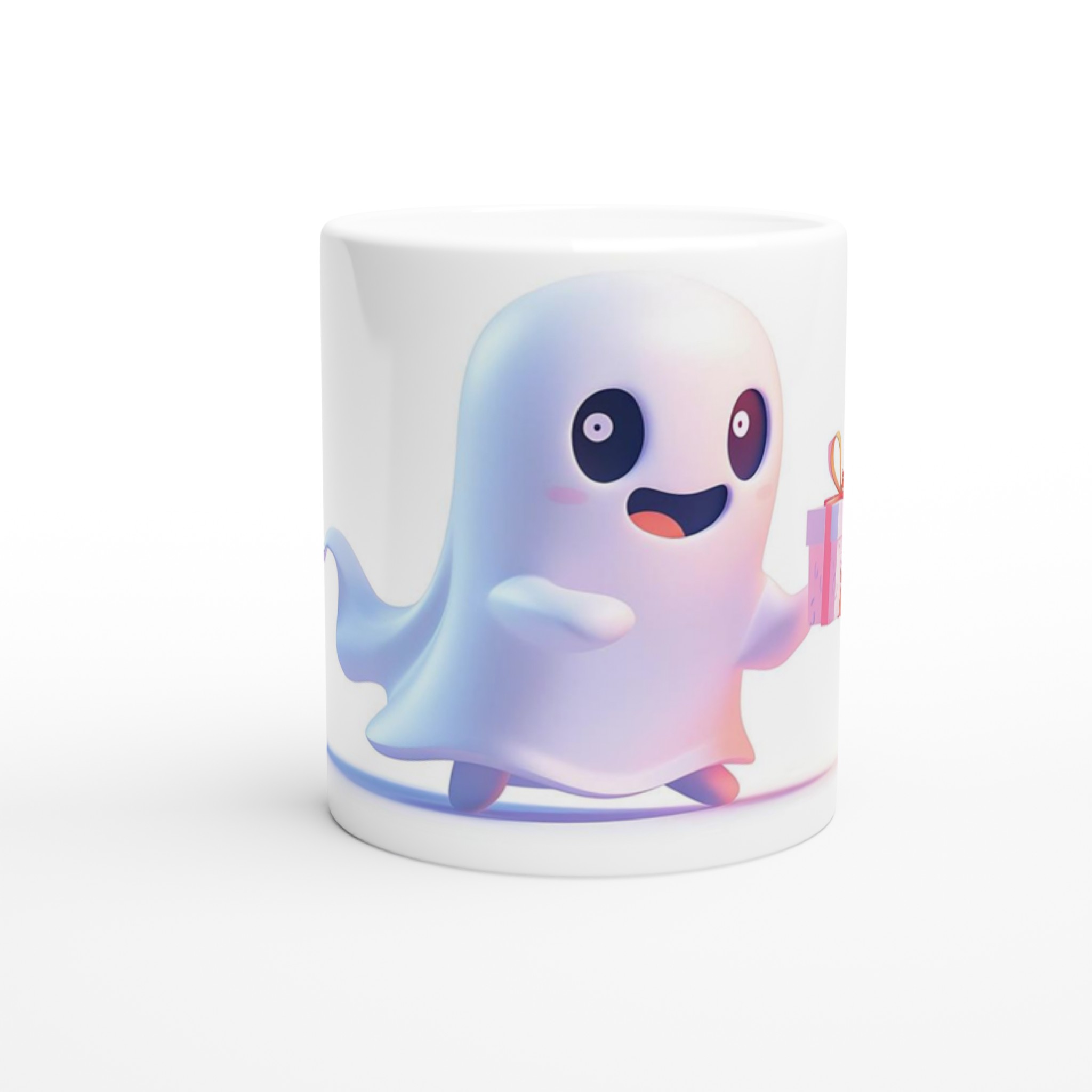 Söt Spöke med Present - Charmig Keramikmugg i Valfri Färg, 11 oz 8 da99c5c6-e61d-4ef2-aad3-352478c5ec0d
