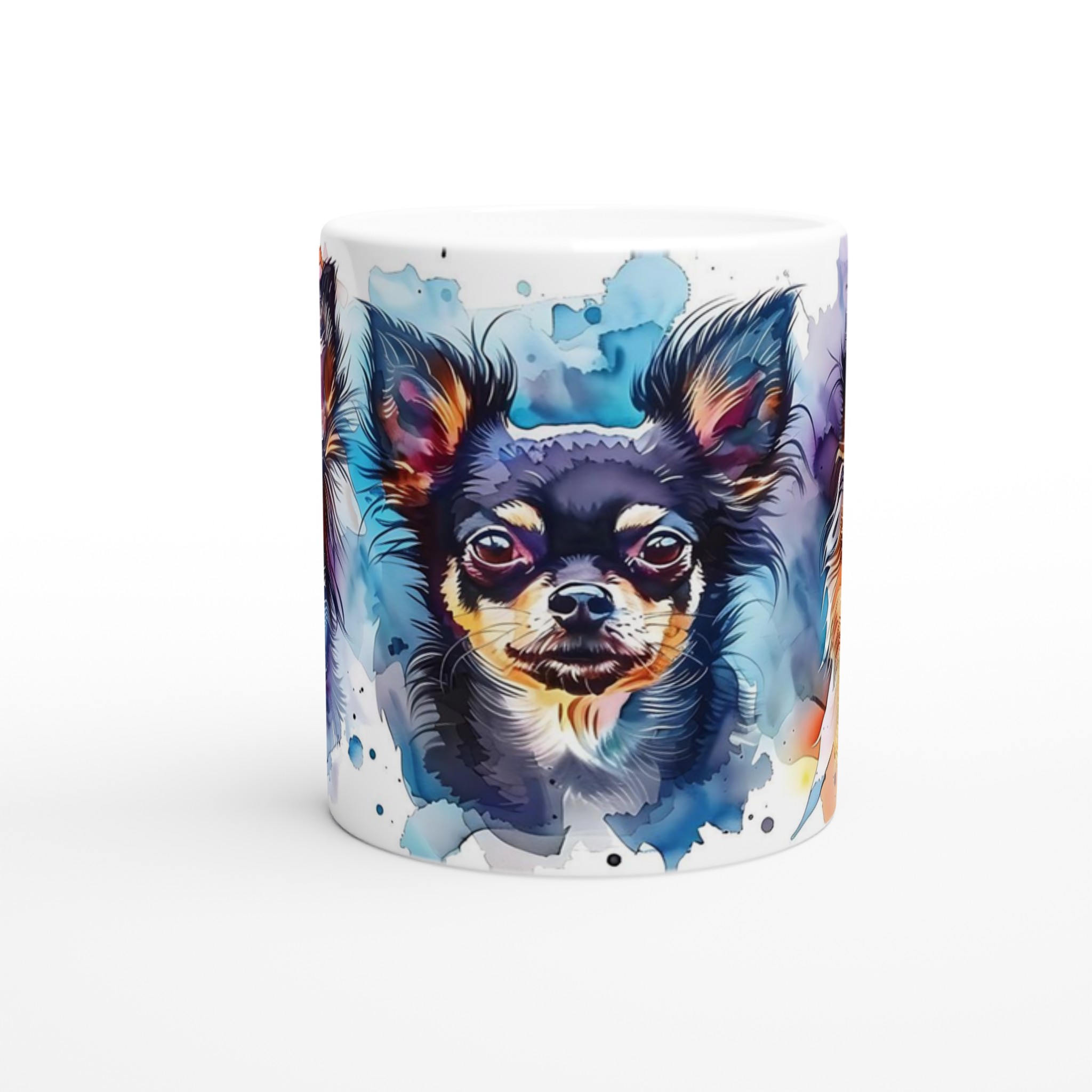 Chihuahua Watercolor Magic: 11oz Keramisk Mugg i Valfri Färg – Färgstark Hundkonst för Varje Kaffestund 8 db2d8c7b-d7dc-4eb7-a2b3-7b77bff43243