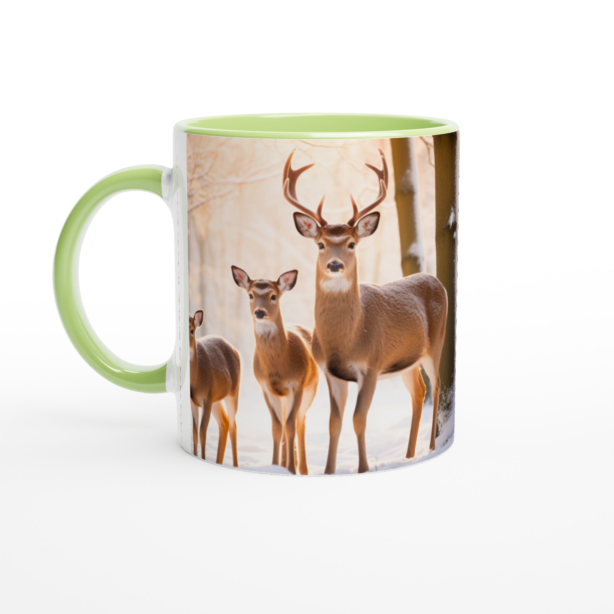 Vinterhjortfamiljen 11oz Keramisk Mugg – Fånga Vintermagin i Din Favoritfärg! 3 db402a2a-71b3-4e82-af83-0055e6830b76