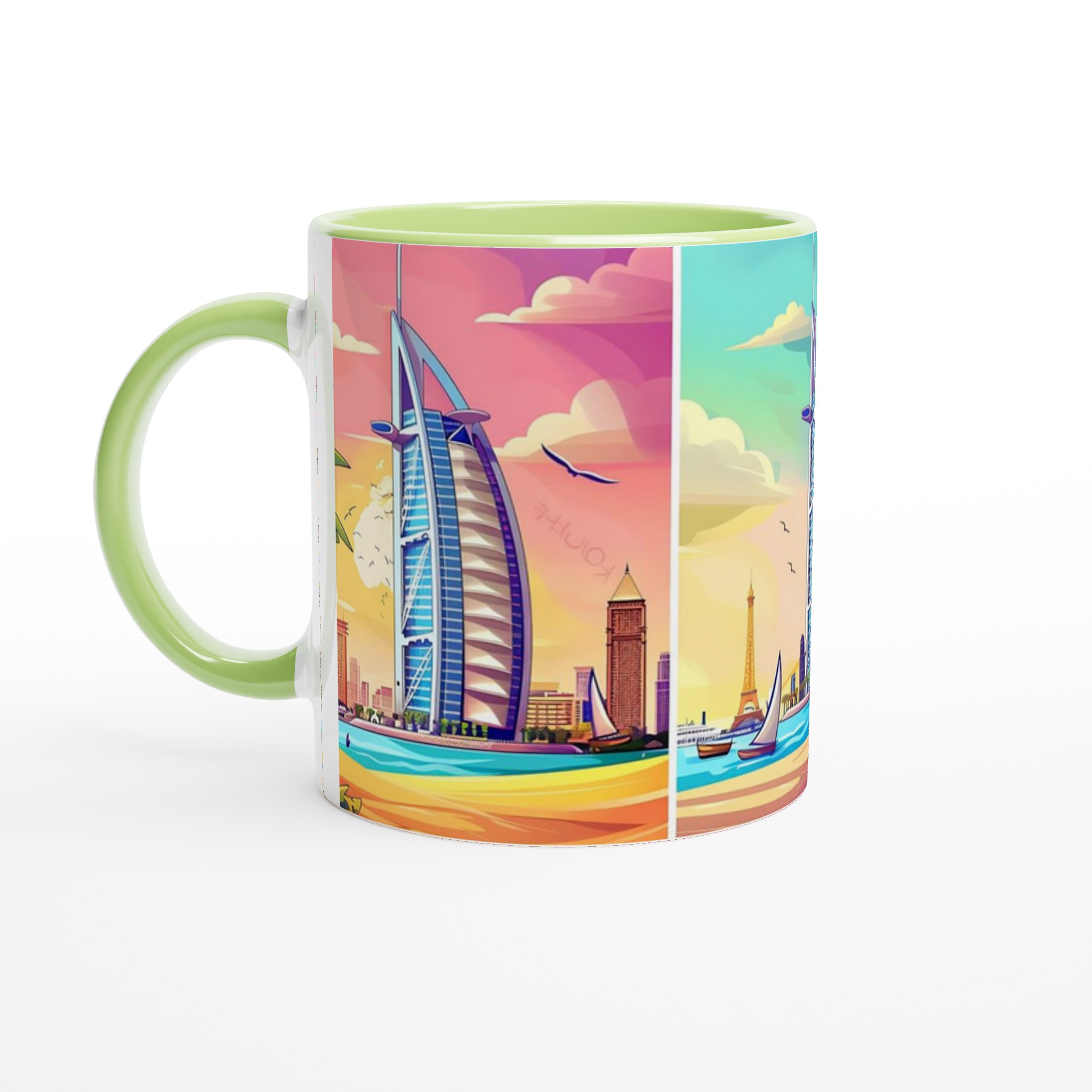 Dubai Sunset Magic: Unik 11oz Keramisk Mugg med Ikoniska Vyer – Välj Din Färg! 3 dcd359c4-91ef-456a-9b80-40c8b469b730