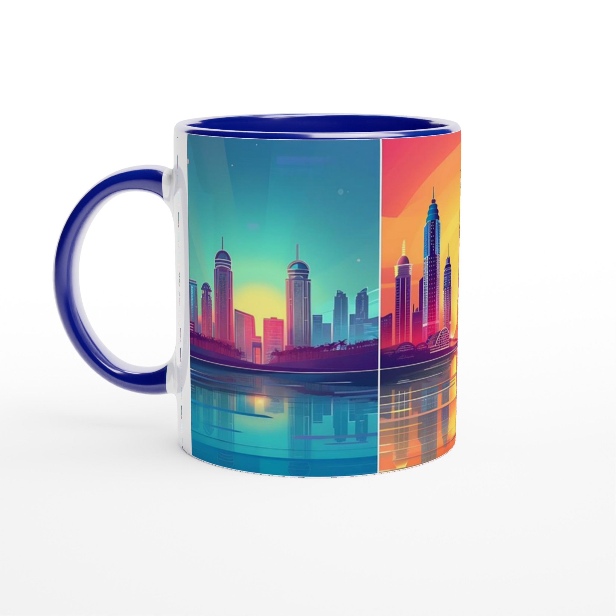 Neon Dubai Skyline Mugg - Levande Stadsmotiv för Kaffeälskaren i Valfri Färg 4 dd5b1157-8e72-4e6e-8687-67414dfc2dd0