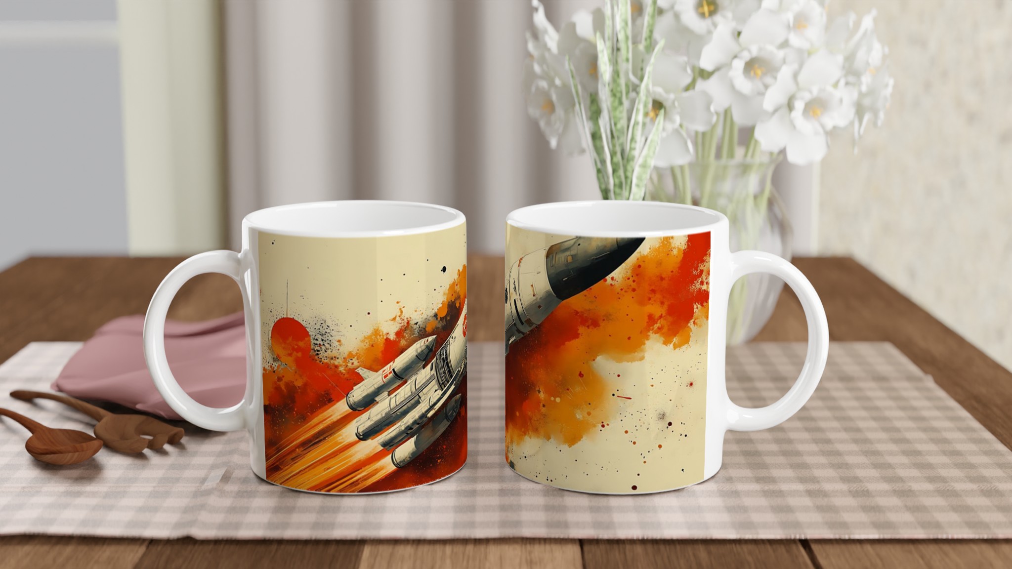 Kosmisk Raketresa Keramikmugg - Lyxig 11oz Kaffemugg i Din Valfria Färg 10 dd670fe2-6367-4d97-a128-a09421f6fac9