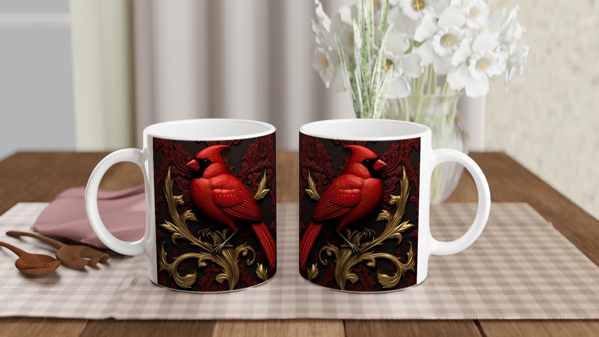 Elegantly Detailed Ceramic Mug with Vibrant Cardinal Design – Choose Your Favorite Color 10 ddaa51c6-7a49-4646-86b1-2ad9cff4da0d