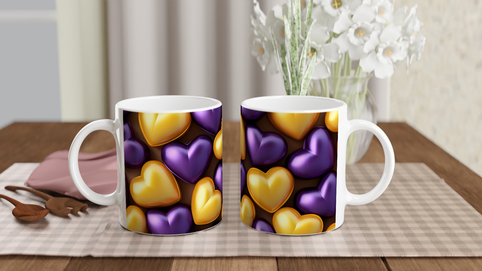Kärlek i Guld & Lila: Premium Keramikmugg - 11oz, Välj Din Favoritfärg! 10 de00d2ad-f1ae-4b21-bb57-122ed4997a27