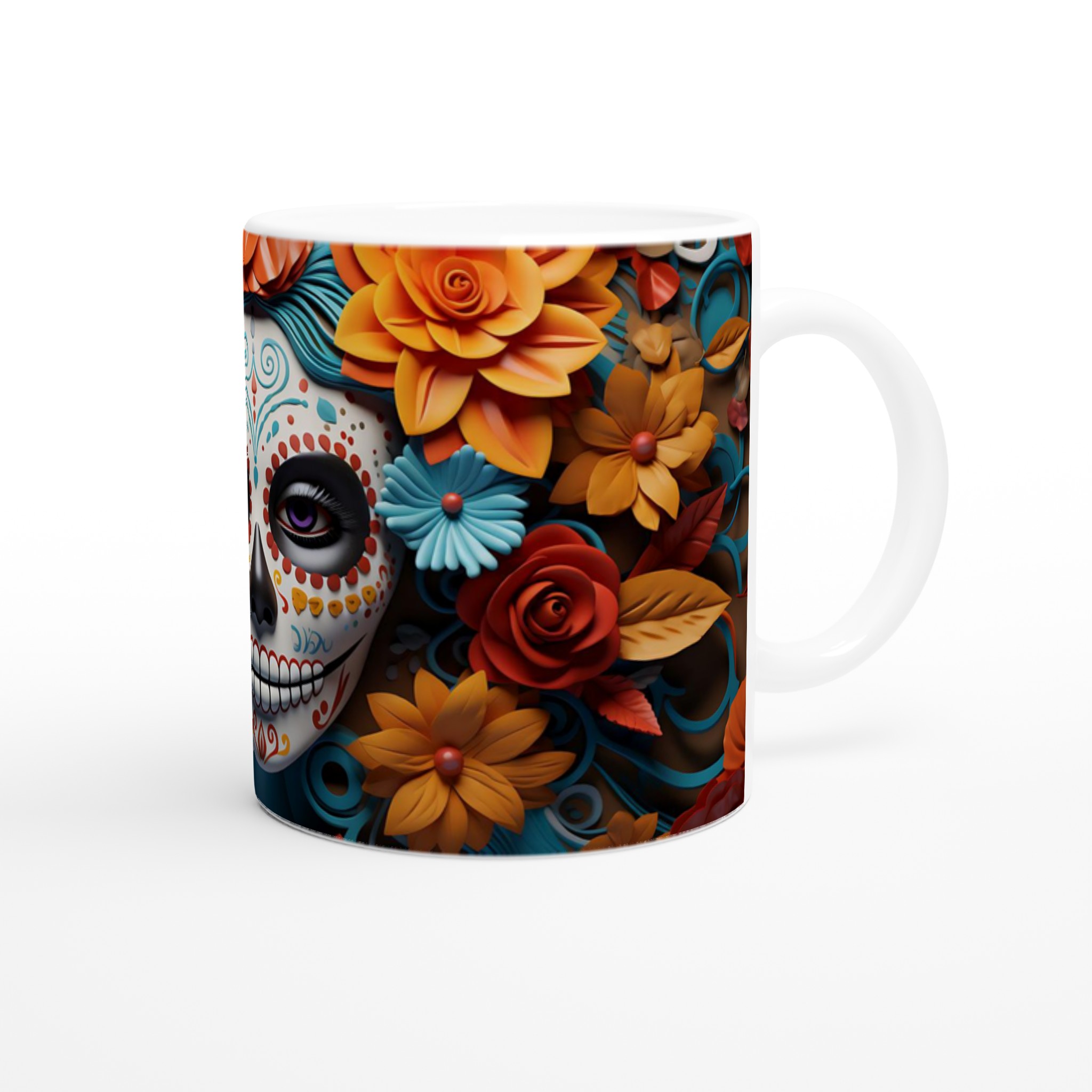 Colorida Calavera Mugg – Levande Día de los Muertos Design, 11oz Keramik 9 de6db53d-4d2f-4269-91d4-d700c208b2f4