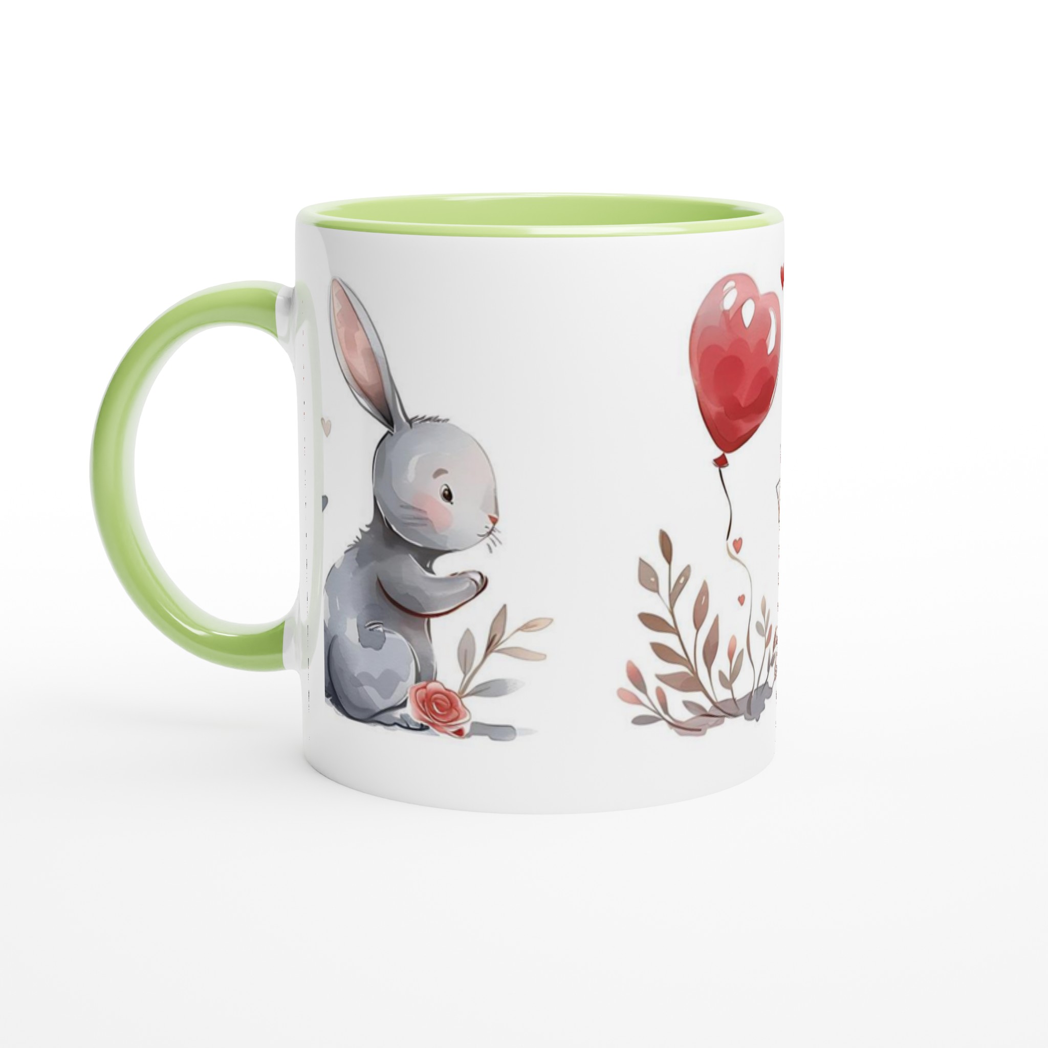 Söta kaniner akvarell 11oz keramikmugg – personlig present i valfri färg 3 de71be18-122e-4ba4-a26e-3585006e1896