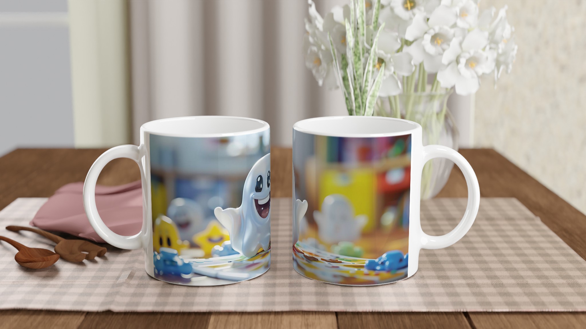 Glad Spöke Keramikmugg - Charmig & Färgglad 11oz Kaffekopp för Lekfulla Stunder 11 de9412c4-2040-4b5e-ad74-48a8bb73d258