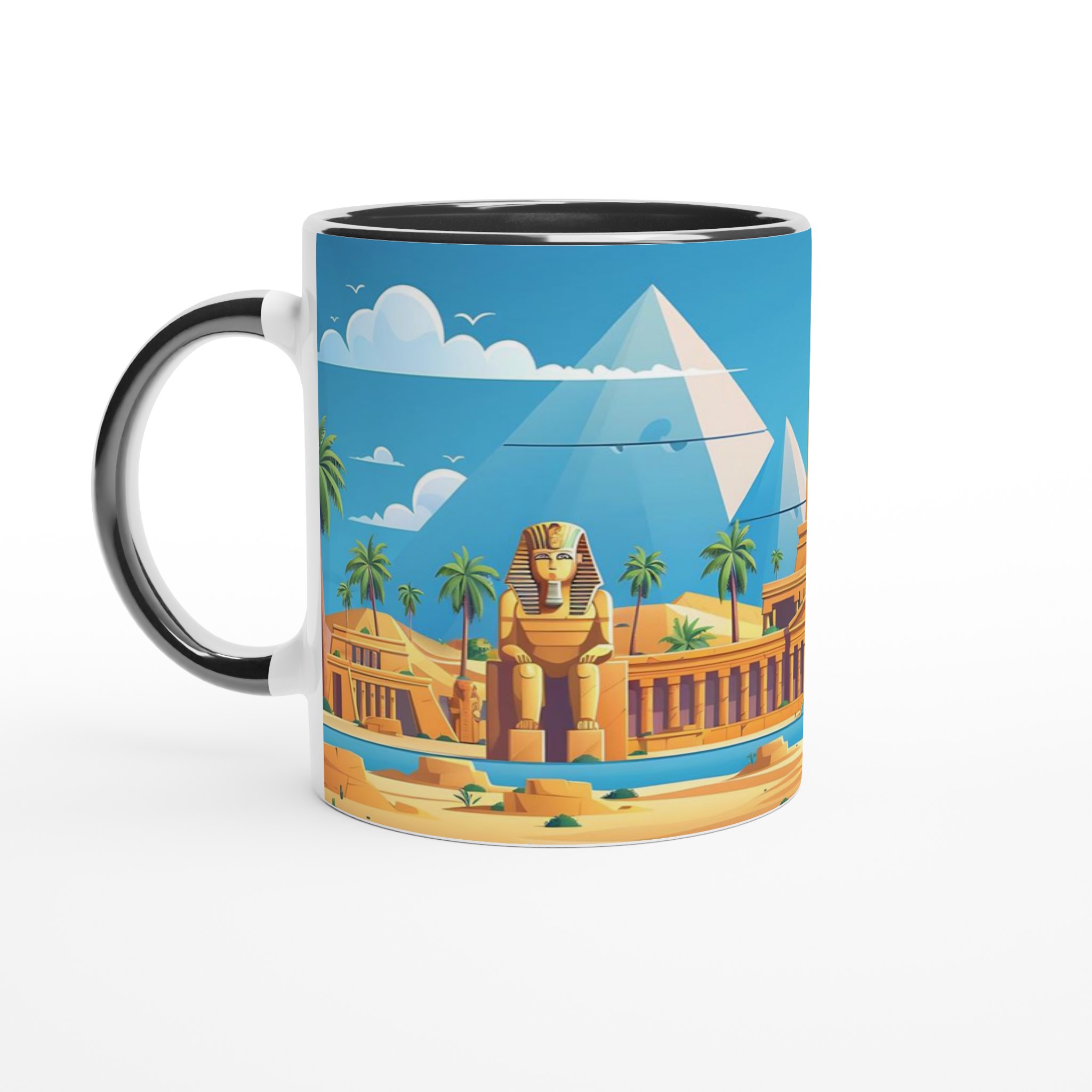 Egyptisk Pyramider & Sfinx 11oz Keramisk Mugg – Res tillbaka i tiden, välj din färg! 7 dee01ccd-da3f-4b06-901a-32554fac8d66