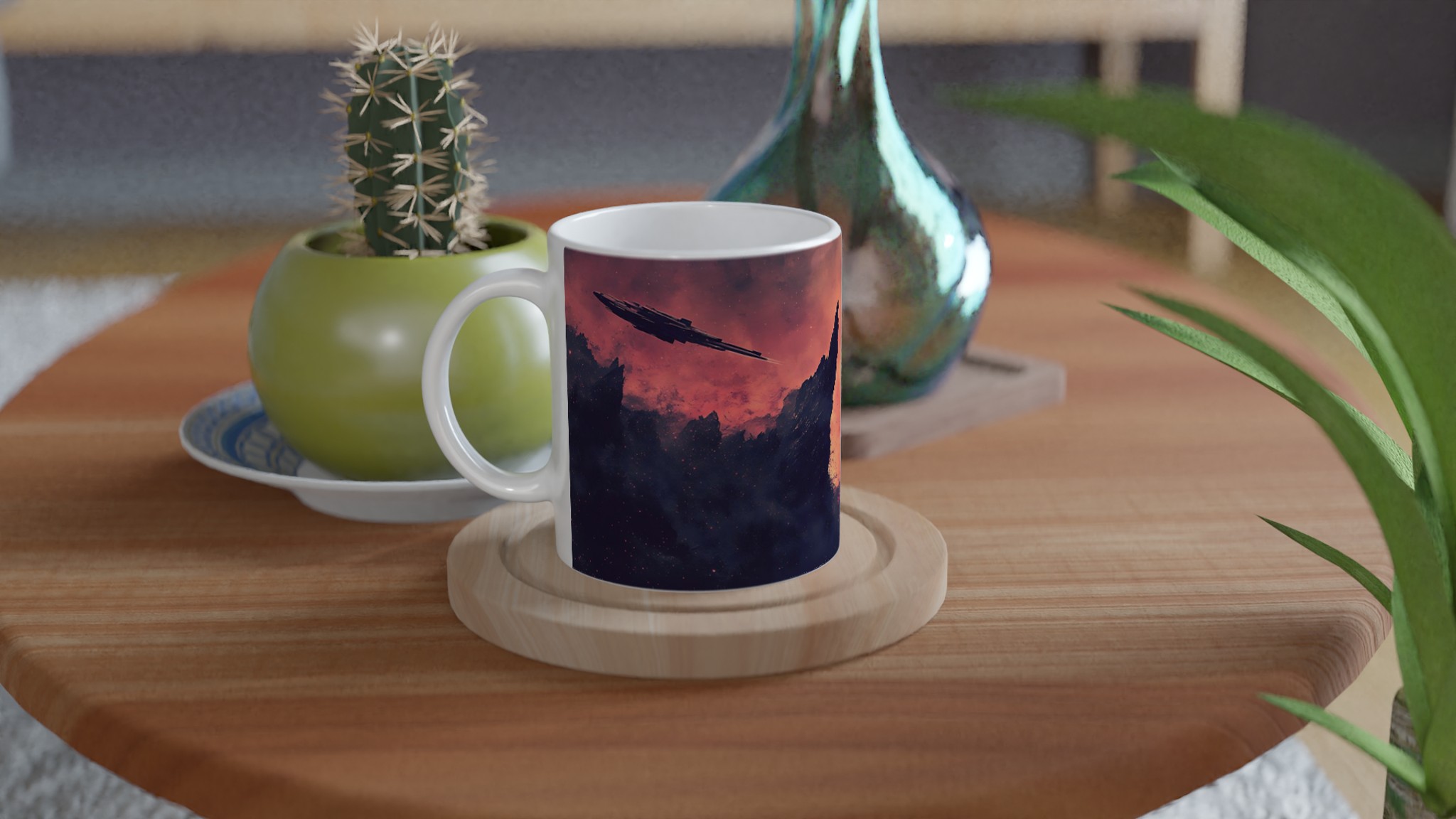 Kosmisk Rymdskepps Keramikmugg - 11oz Galaktisk Design i Flera Färger 9 dee9b41d-656b-4254-9d6c-b78d88afb8a6