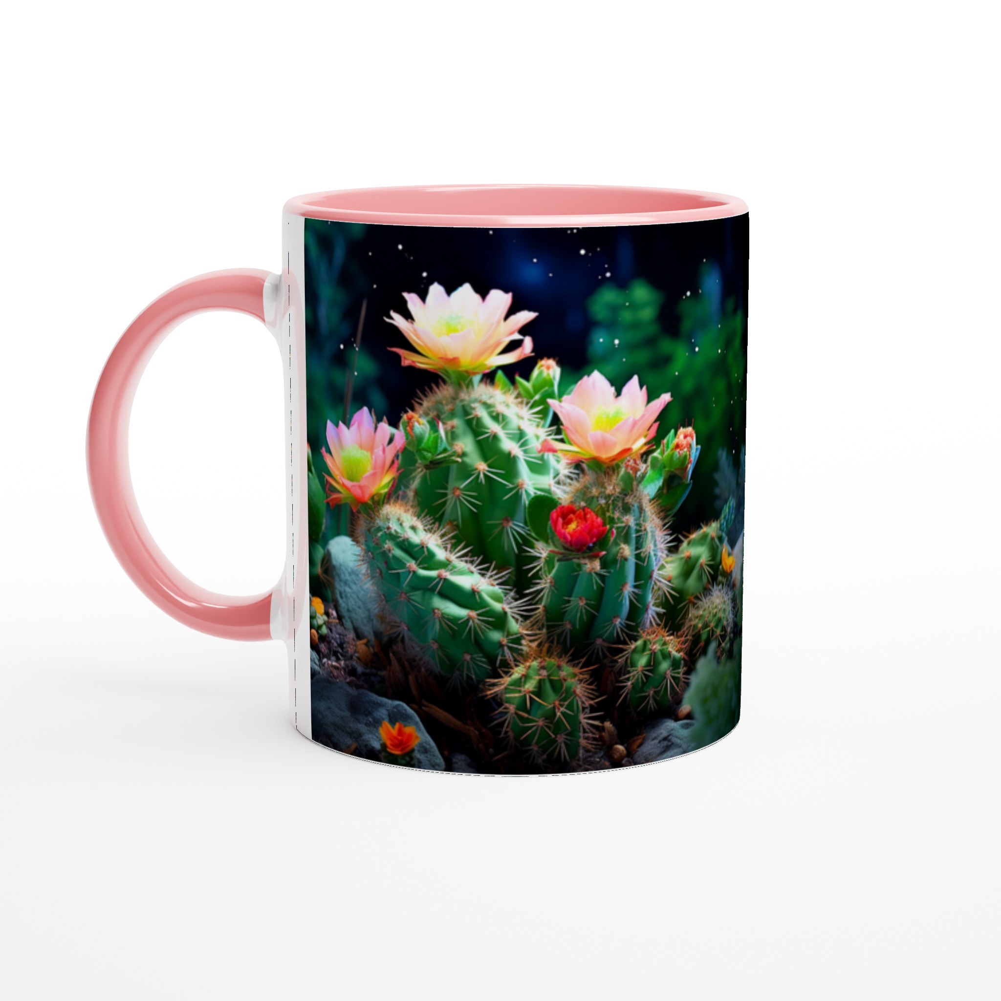 Kaktusblommor Under Stjärnorna – 11oz Keramikmugg i Valfri Färg 7 def70373-125d-4e1d-8d09-e7d80238b7e2