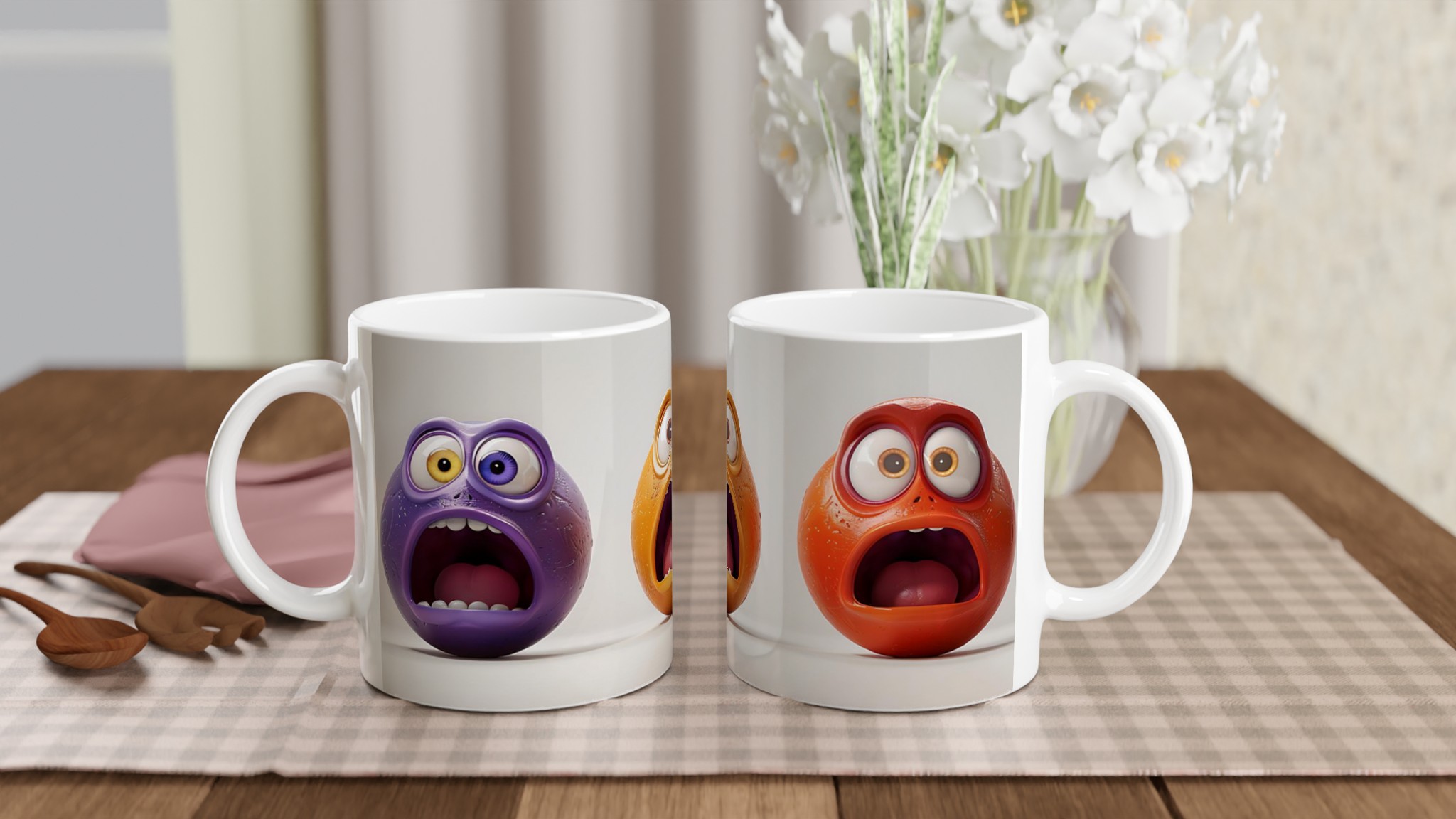 Humoristisk Skrikande Monster Mugg - Välj bland Färgstarka Nyanser, 11 oz Keramik 10 df3142ca-351b-465d-bb1a-f378988e5131
