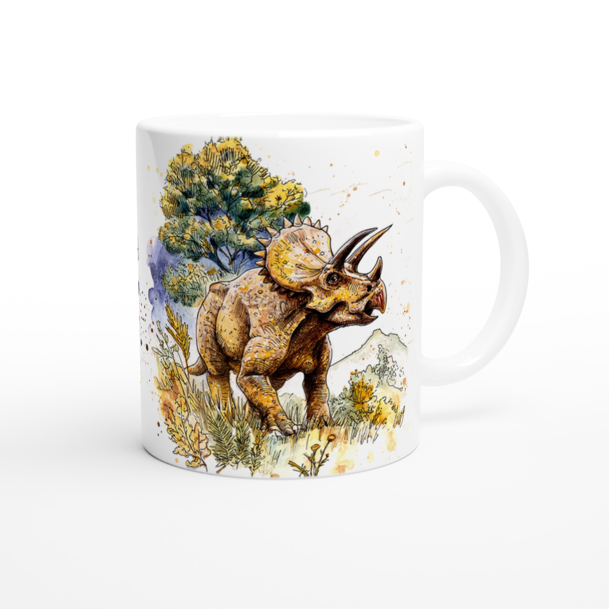 Triceratops Akvarellmugg – Historiska Varelser i Levande Färger, Välj din Favoritmugg! 9 df3840da-c450-40a2-9b8f-5d315696c1a6