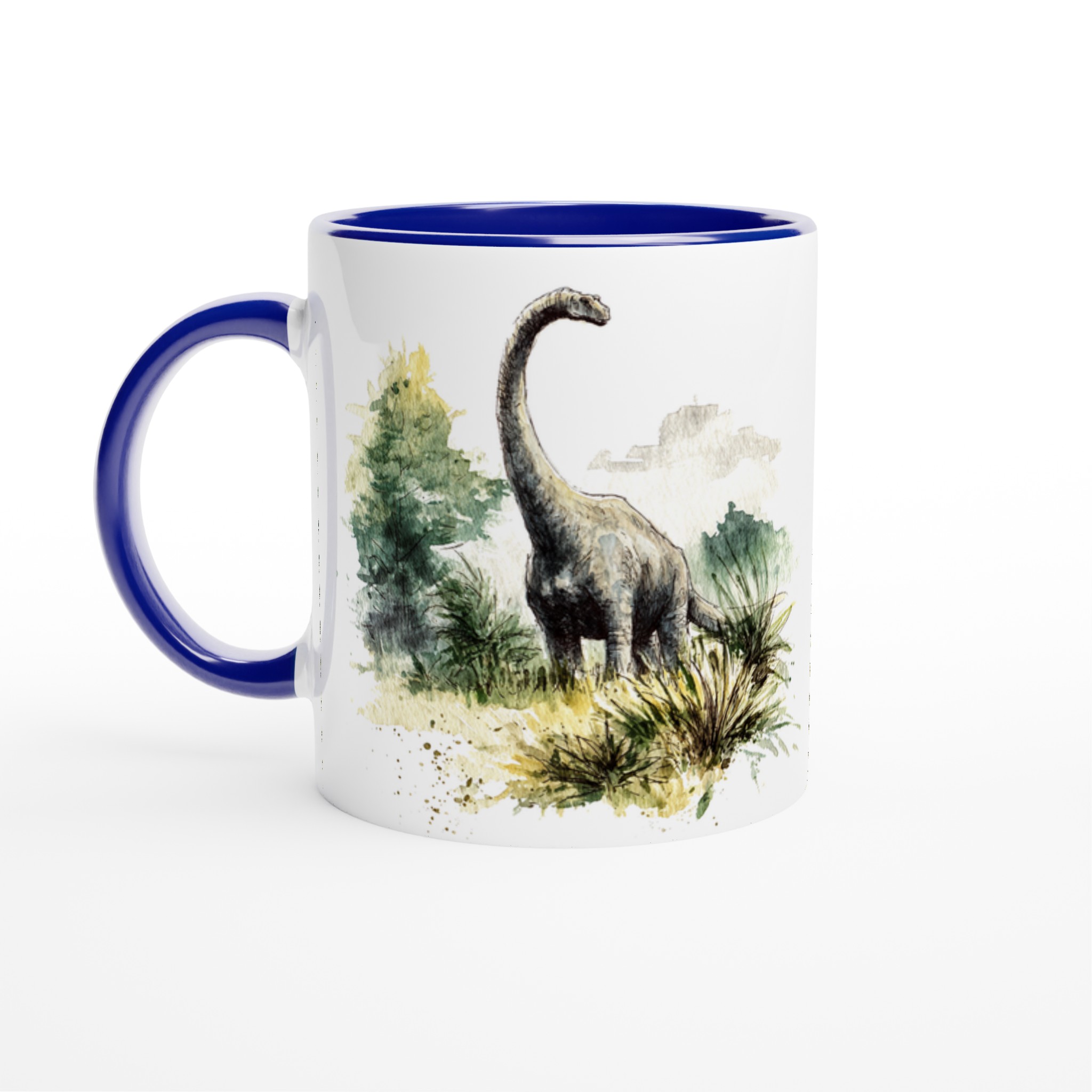 Förhistorisk Vattenfärg: Dinosaurie Mugg – Din 11oz Keramikmugg i Valfri Färg! 4 df60ad46-7754-43c1-baf2-6651cd02fae2