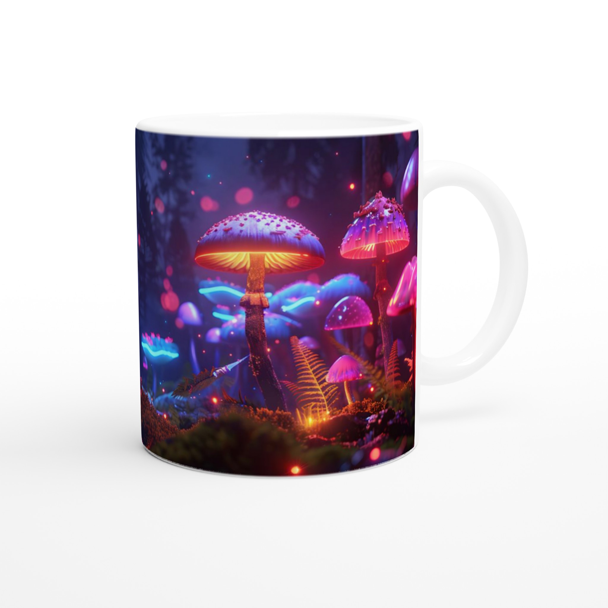 Neon Magisk Skog Mugg – Lysande Svampar & Drömska Färger – 11oz Premium Keramikmugg 9 df610ce1-171a-481b-b57b-2bf80008173f