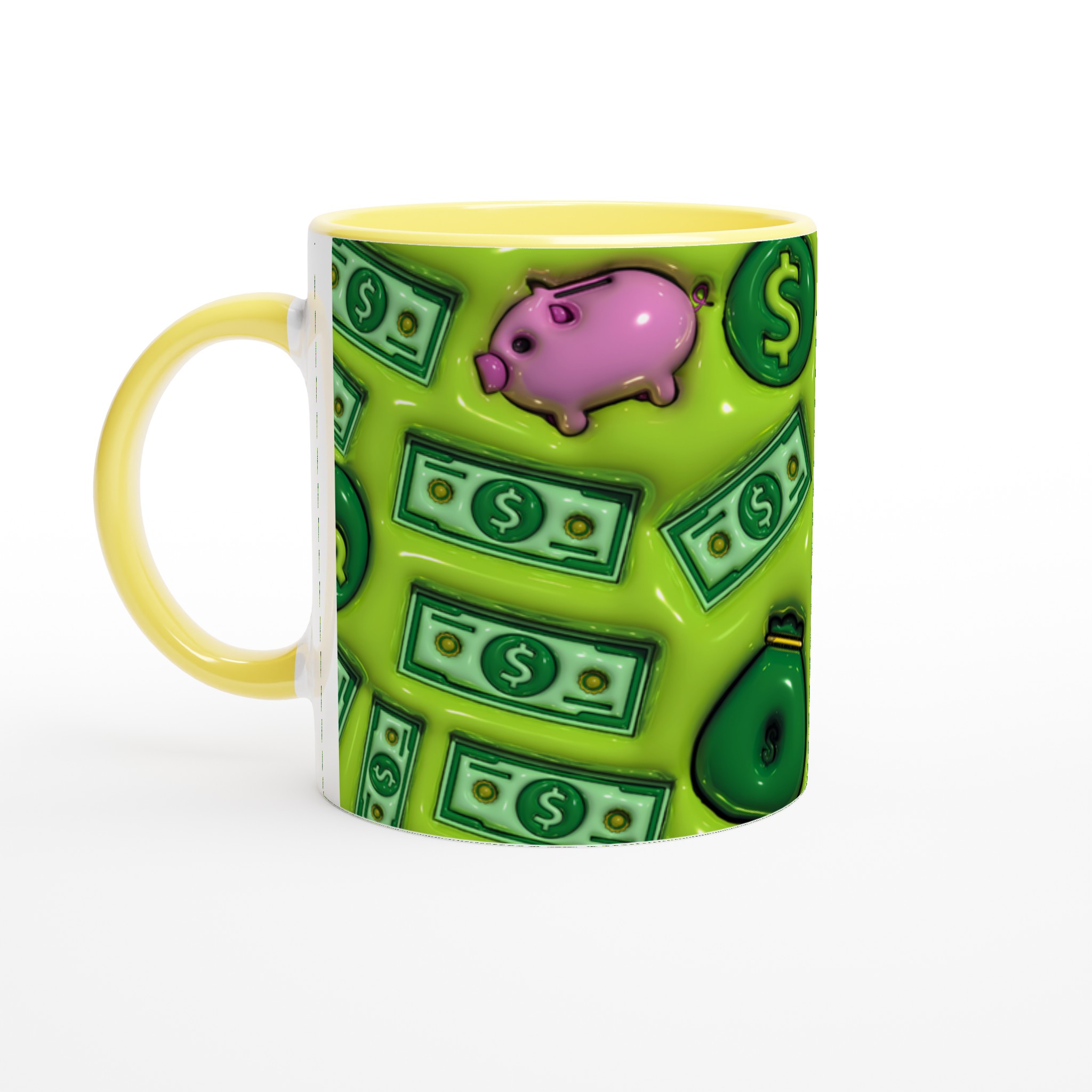 Lyxig Grön Pengar-tema Mugg – Investera i Stil med Vår 11oz Keramiska Kaffekopp 6 df62872d-42a8-46ec-9def-1bf4bf940d2c