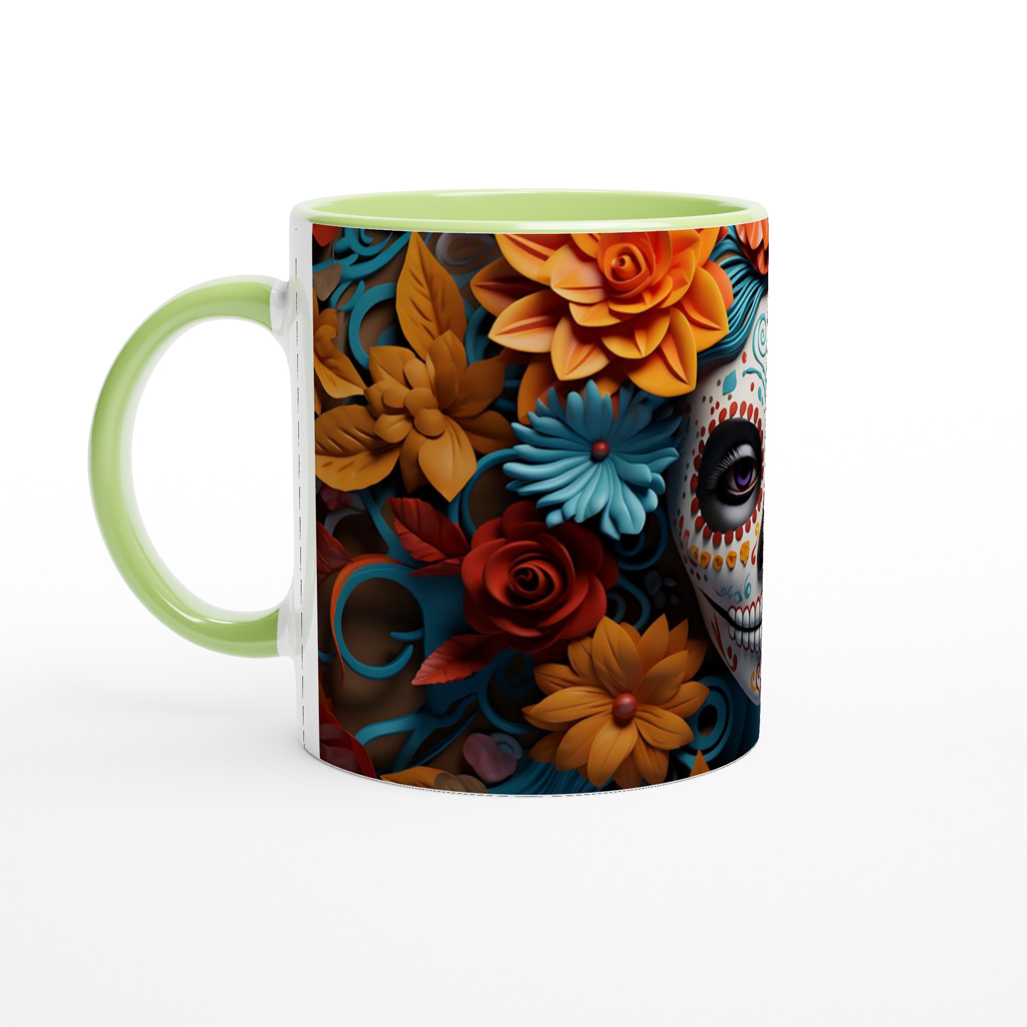 Colorida Calavera Mugg – Levande Día de los Muertos Design, 11oz Keramik 3 df62d6b8-3567-4e00-9d4a-36ab0e30cfc6