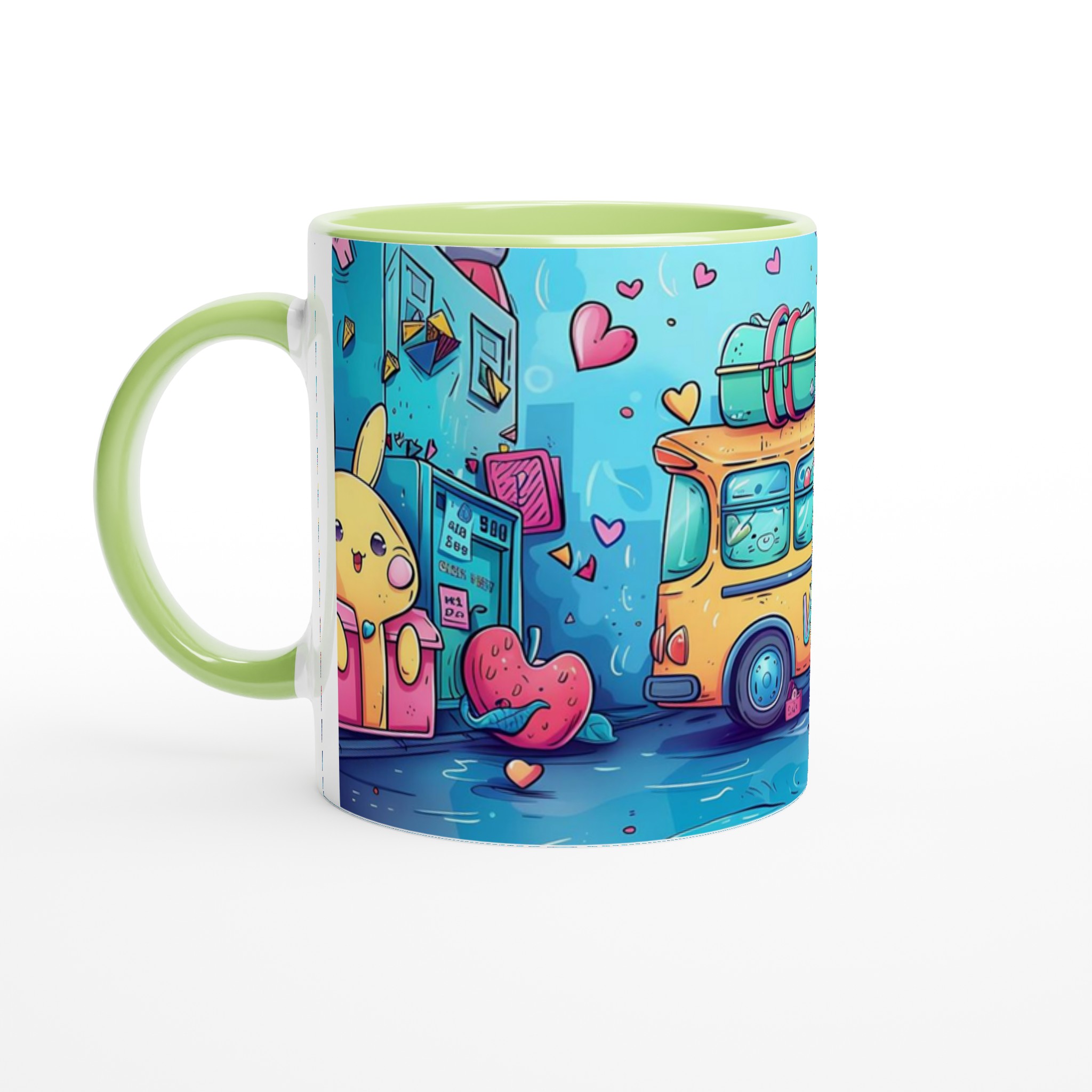 Kawaii Glädje Keramikmugg - 11oz Barnslig Design med Charmiga Karaktärer, Välj Din Favoritfärg! 3 df728d0d-4e24-43f2-bf20-191b620fbc74