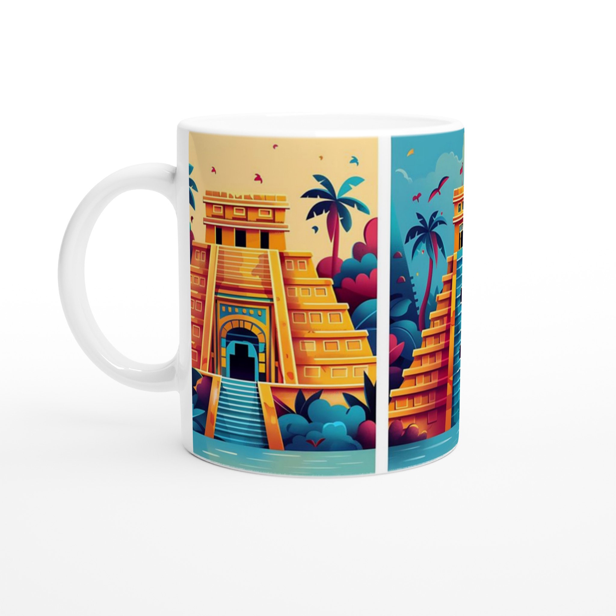 Aztec Inspired Keramikmugg – Färgglad Maya Tempeldesign 1 e023edd8-6b5f-4261-9b61-9a6dbe053f83