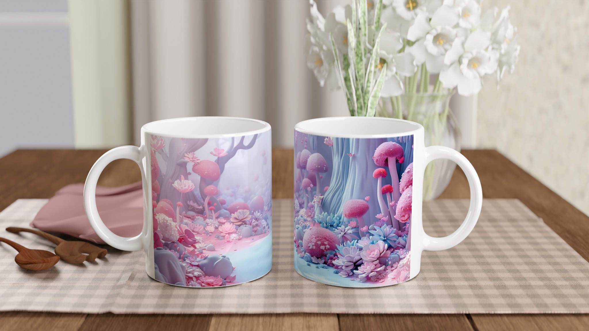 Magical Mushroom Forest 11oz Keramikmugg – En touch av fantasi i varje klunk, välj din drömfärg! 10 e0306b4c-bb10-4eaf-a217-abd4d3cfe59e